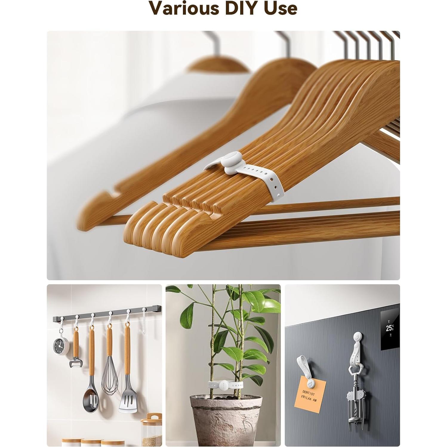 Organizador de Cables Magnético JOYROOM 12 Piezas Silicona Blanca