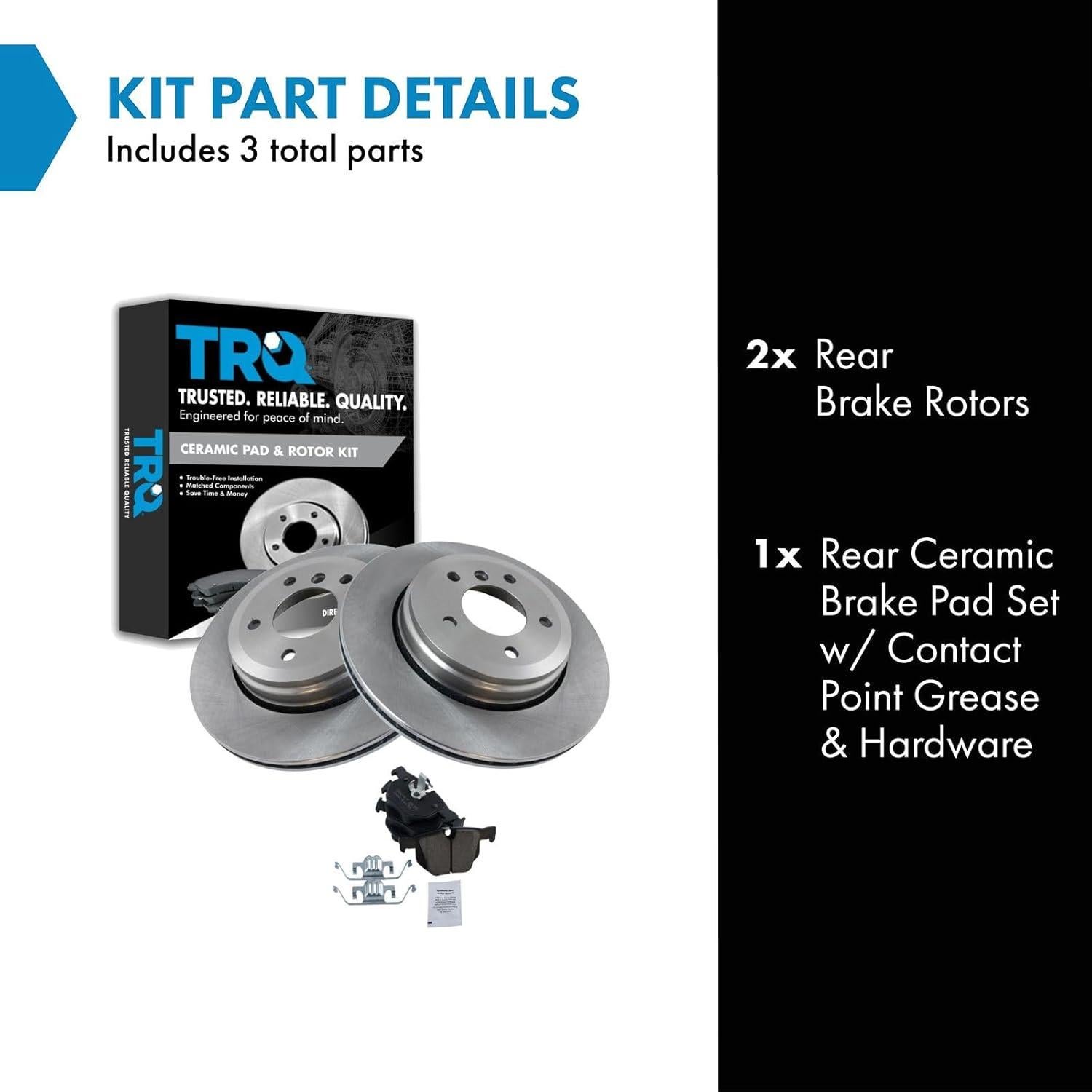 Kit de Freno TRQ Cerámico Trasero para BMW 2004-2010