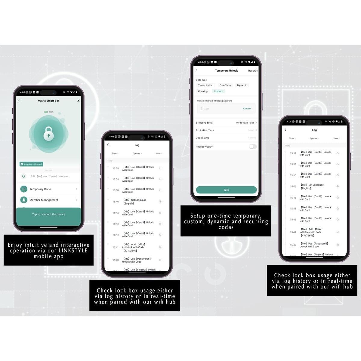 Caja de Llaves Inteligente Linkstyle Matrix II - Bluetooth, 5 Modos
