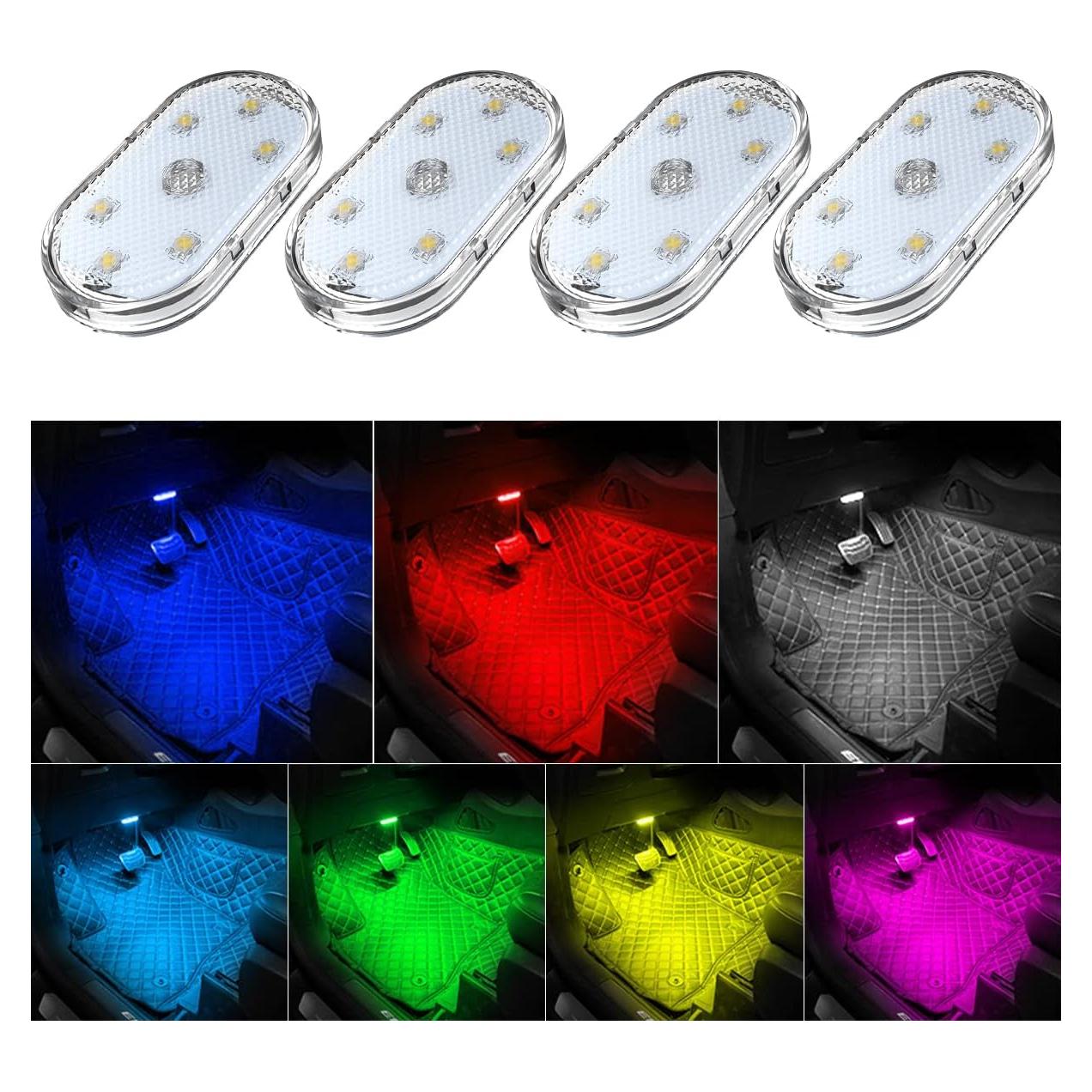 Luces LED Inalámbricas para Automóvil TEKSHINNY FWD-4 7 Colores