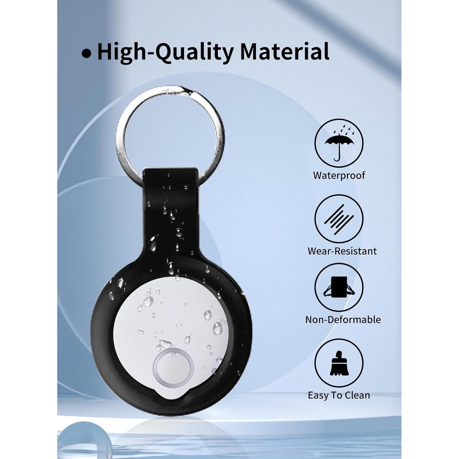 Funda de Silicona UYRUREL para Reyke Smart Tags - Negra (2 Pzas)