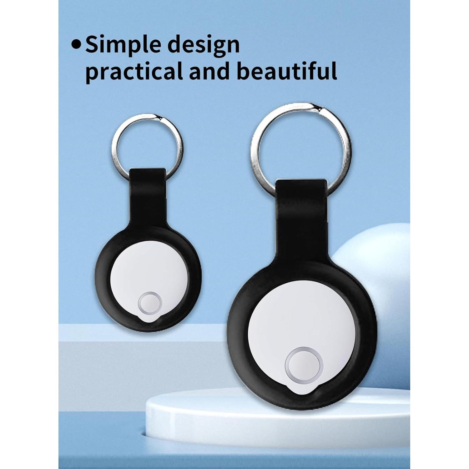 Funda de Silicona UYRUREL para Reyke Smart Tags - Negra (2 Pzas)