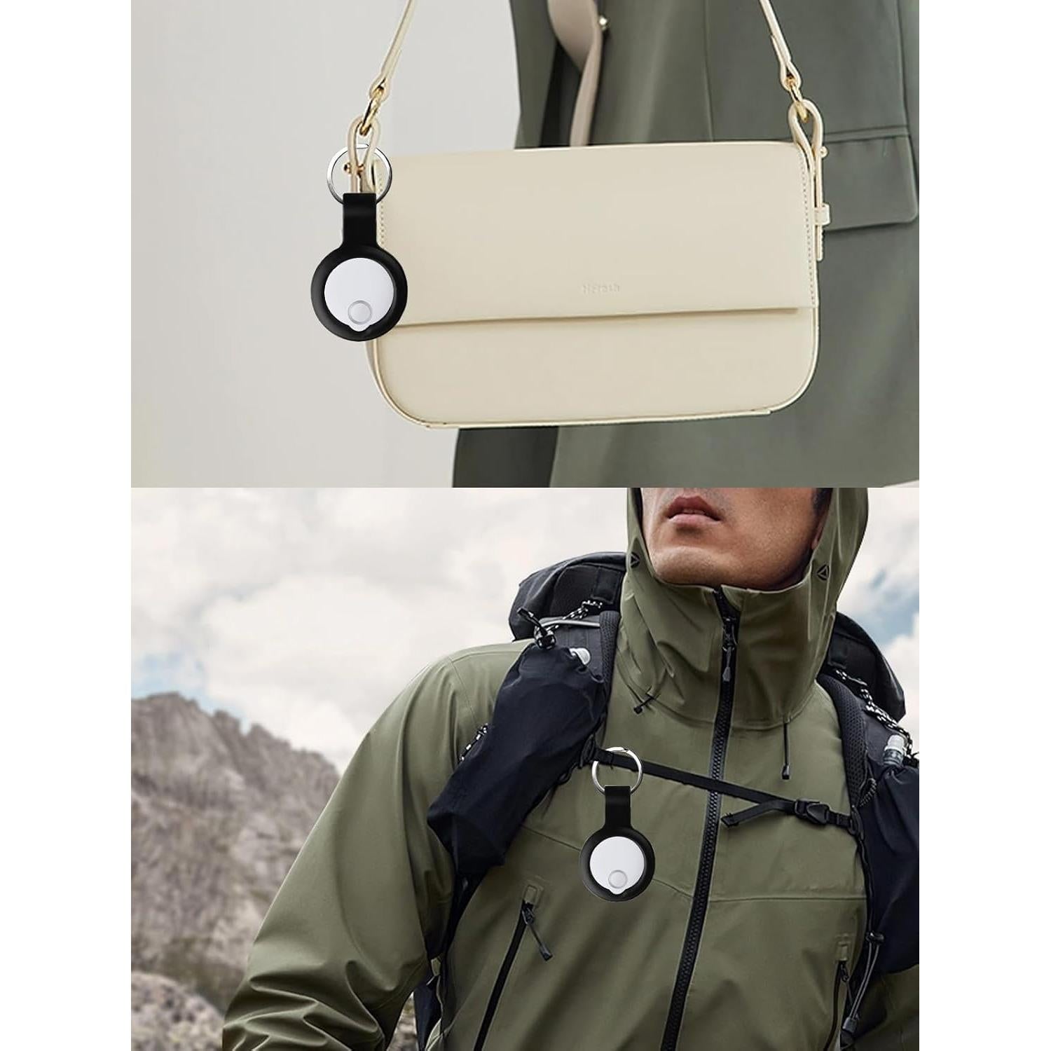 Funda de Silicona UYRUREL para Reyke Smart Tags - Negra (2 Pzas)