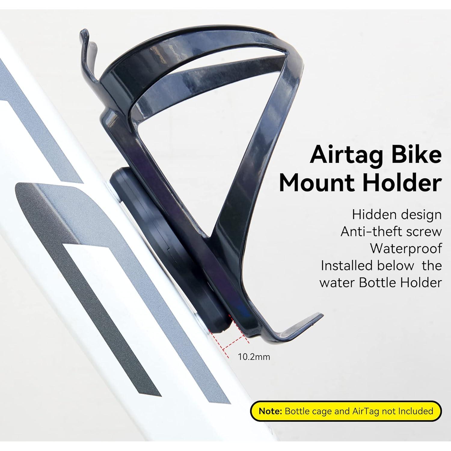 Soporte oculto para AirTag de bicicleta DLENP - 2 paquetes negro