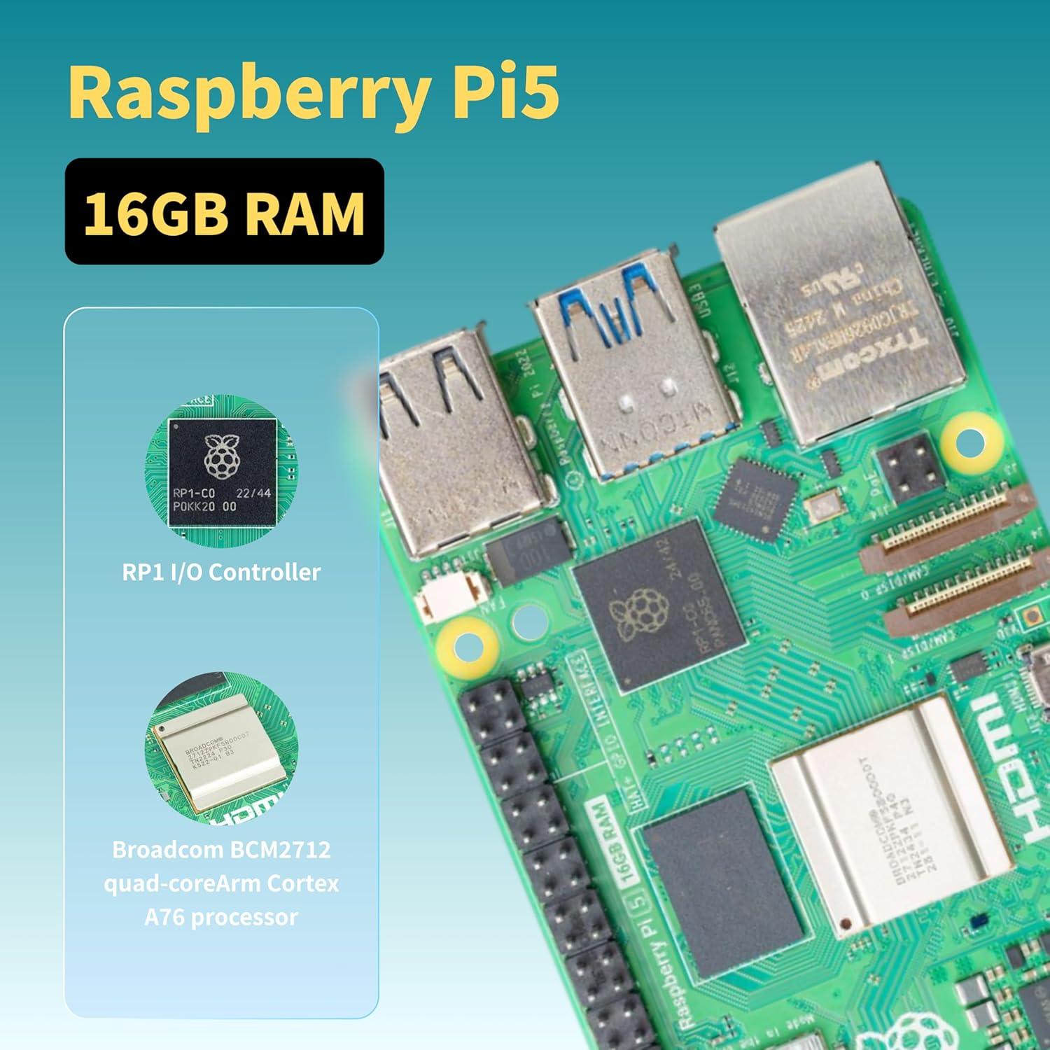 Kit Raspberry Pi 5 iRasptek 4GB RAM 64GB OS Bookworm
