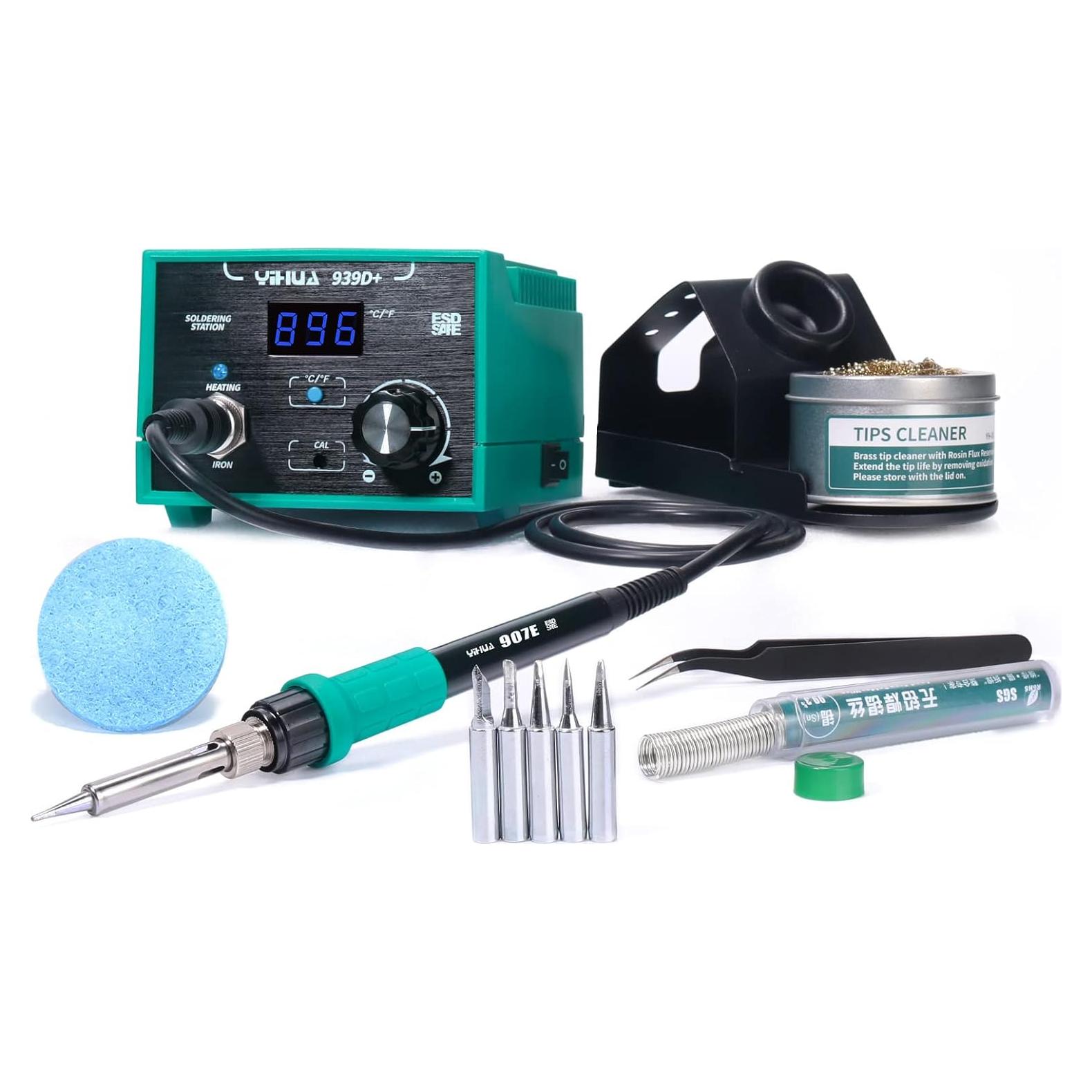 Estación de Soldadura Digital YIHUA 939D+ 75W Verde ESD