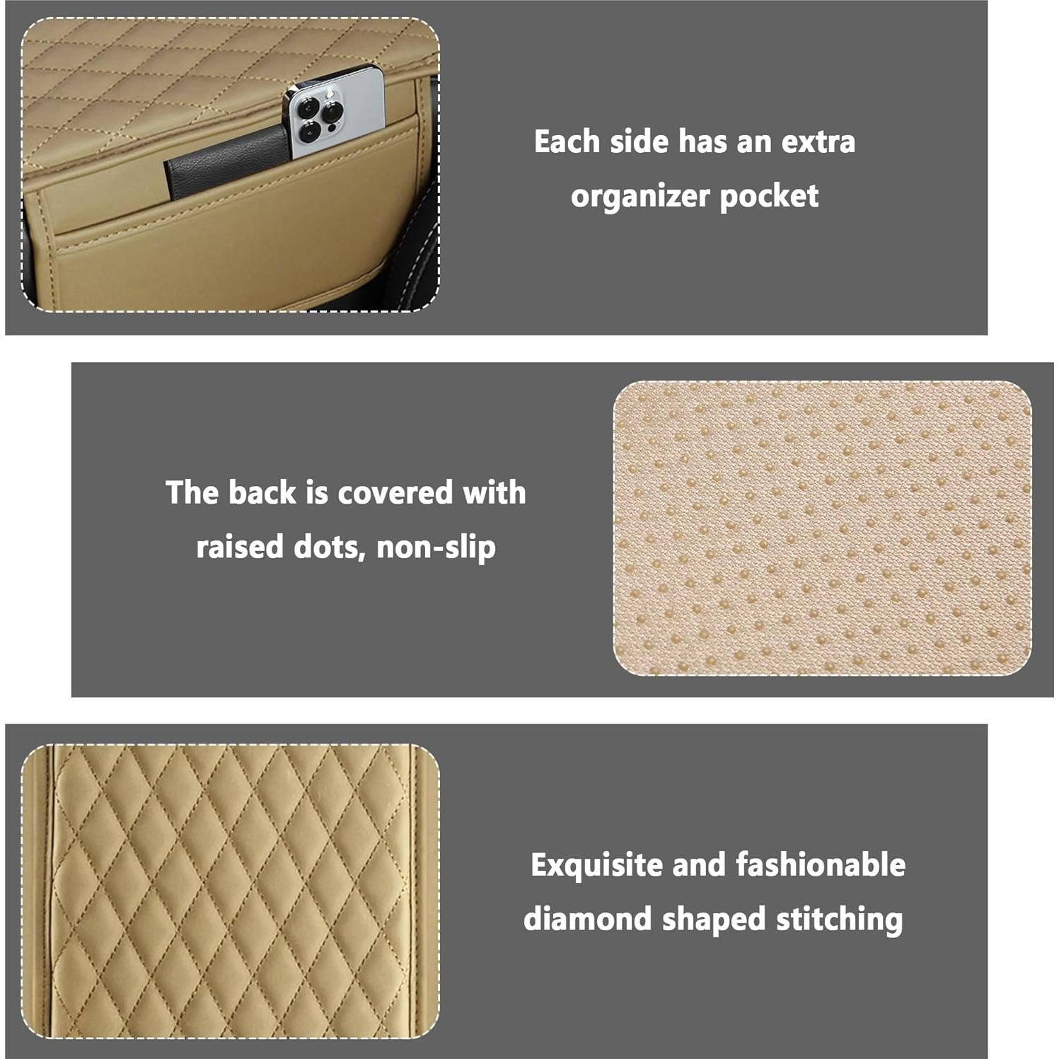 Funda de Apoyabrazos de Coche Stacool Beige 30.8x19.8cm