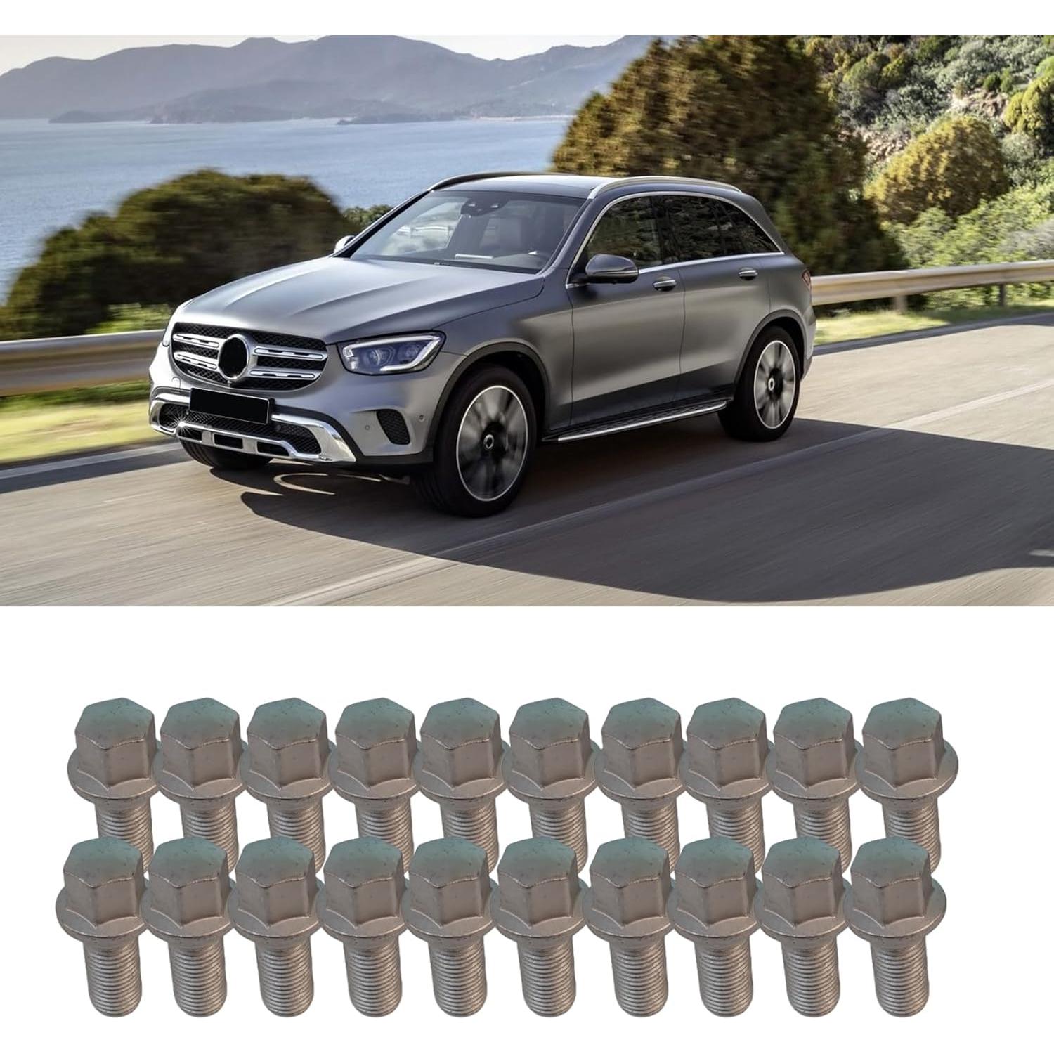 20PCS Tuercas y Pernos Rueda Bomunik M14x1.5mm para Mercedes