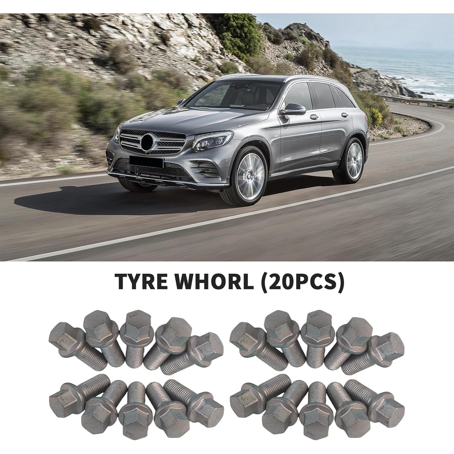 20PCS Tuercas y Pernos Rueda Bomunik M14x1.5mm para Mercedes