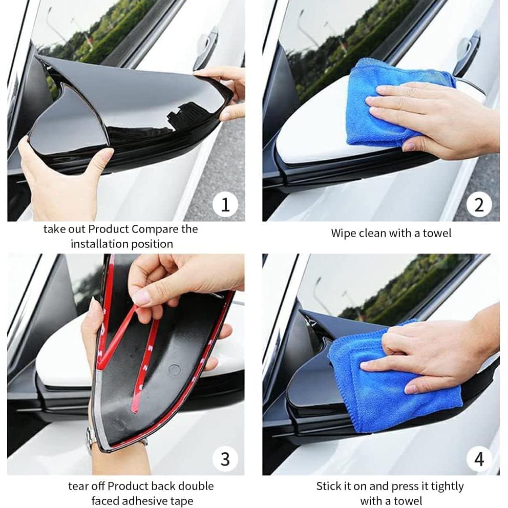 Cubierta de Espejo Retrovisor Toyota Camry 2018-2025 TKREENO Negro Brillante