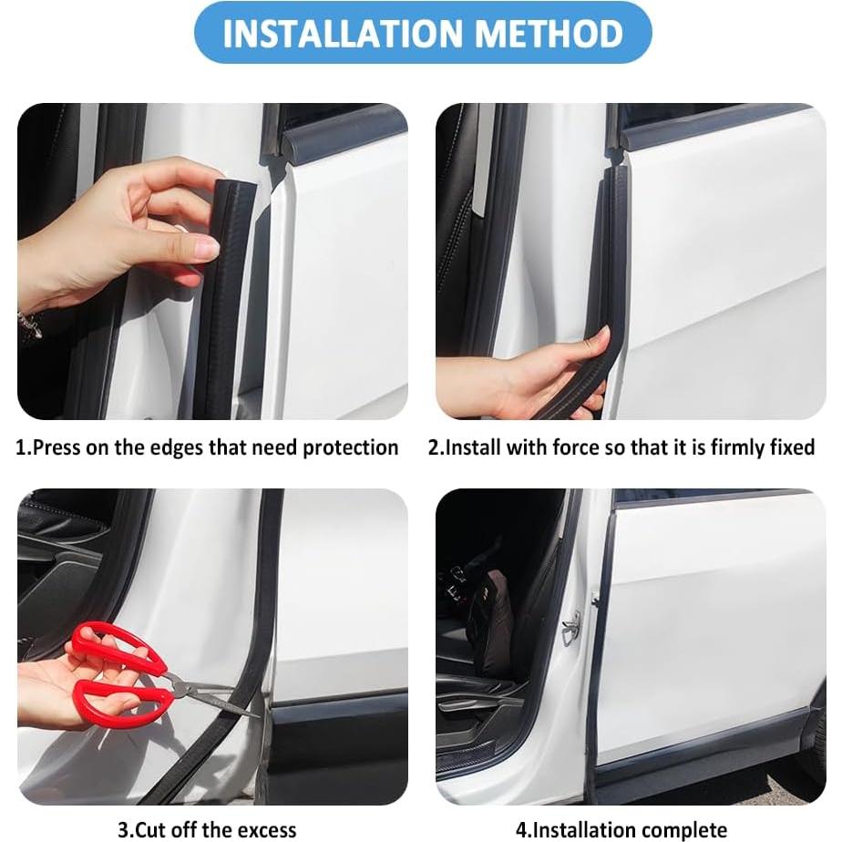 Tira de Sello de Goma Salior 3m para Puerta de Coche