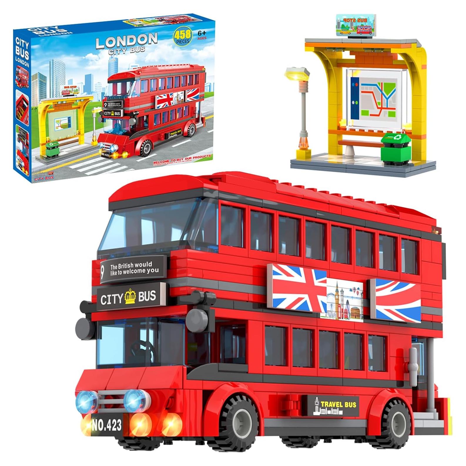 Conjunto de Bloques de Construcción Autobús de Londres 458 Pcs