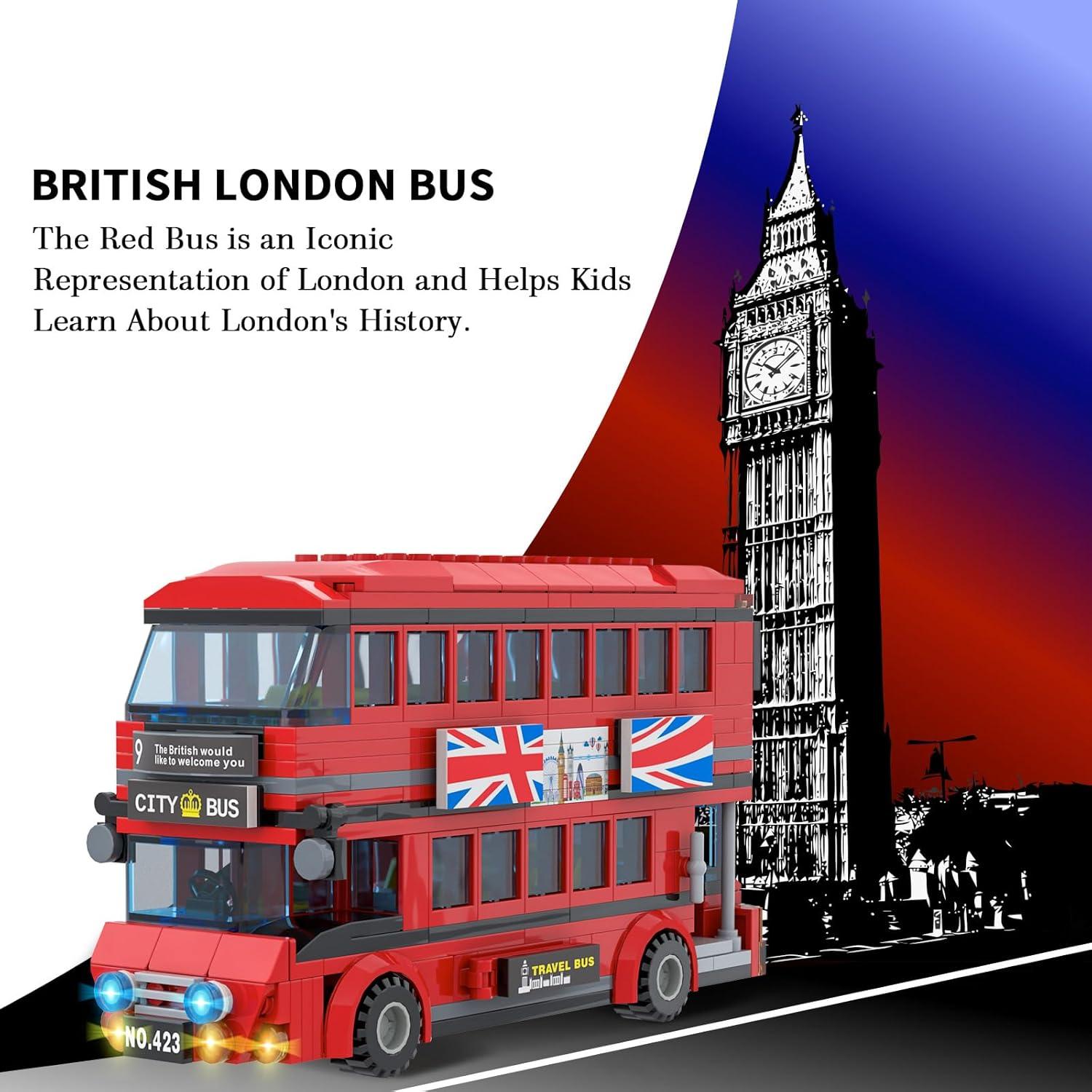 Conjunto de Bloques de Construcción Autobús de Londres 458 Pcs