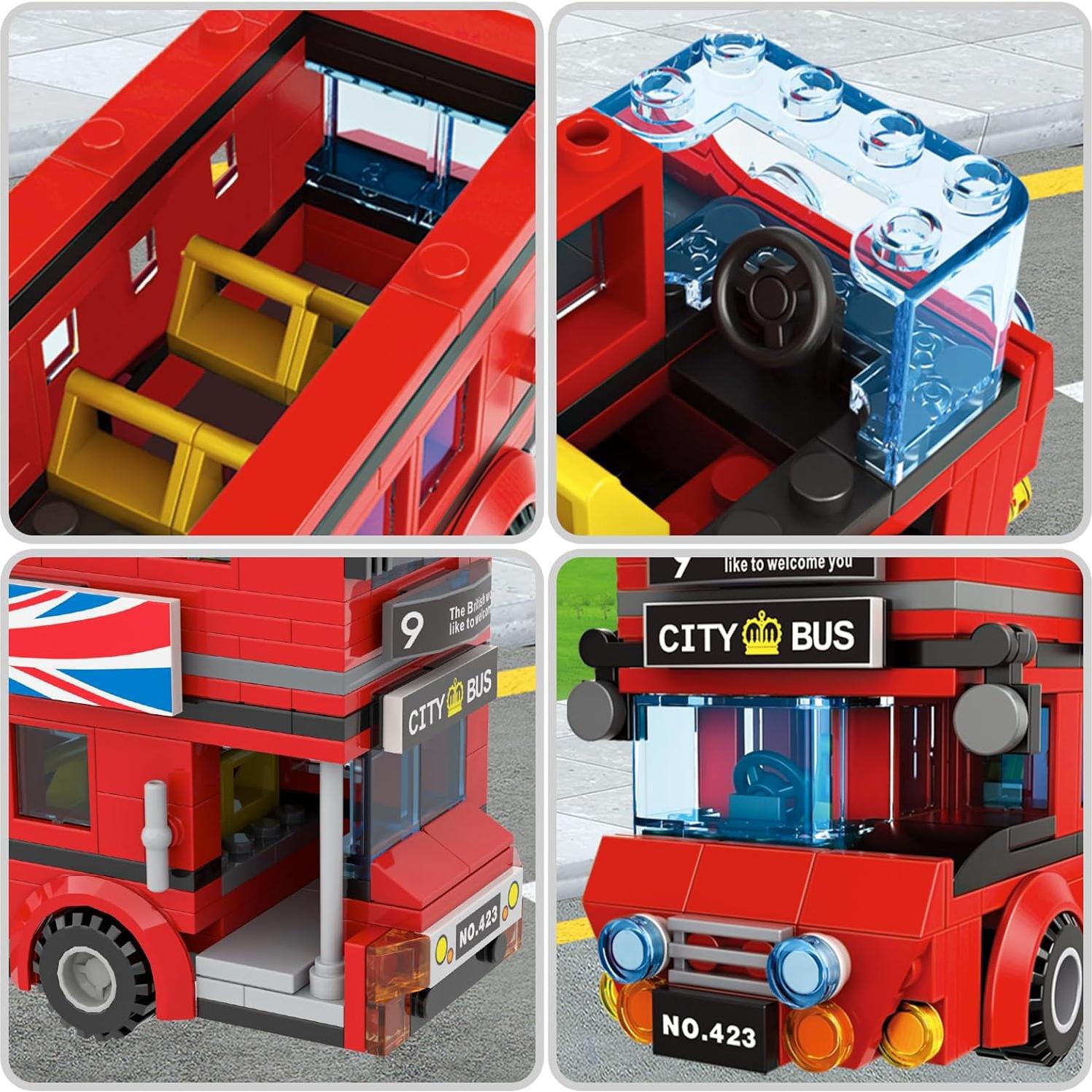 Conjunto de Bloques de Construcción Autobús de Londres 458 Pcs