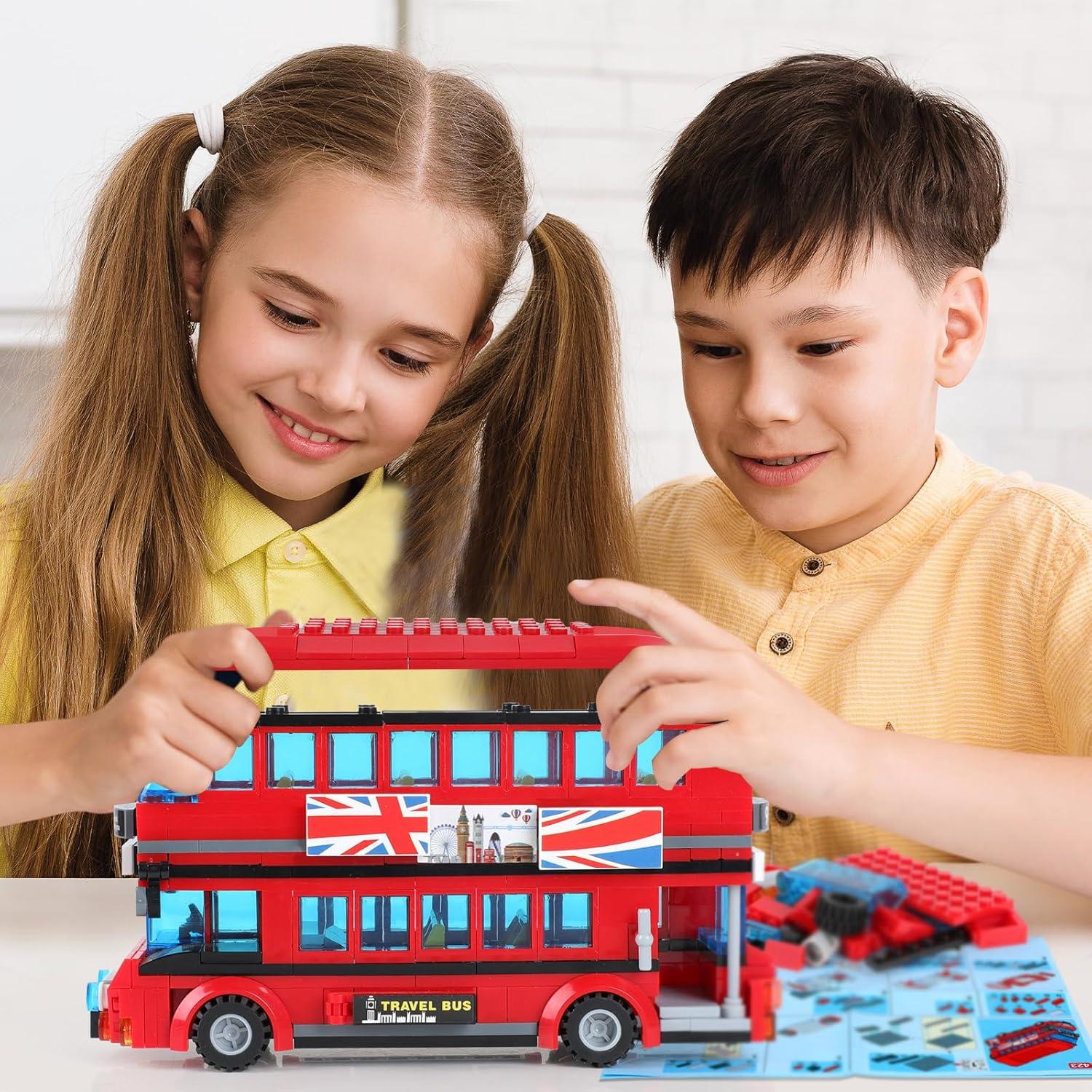 Conjunto de Bloques de Construcción Autobús de Londres 458 Pcs