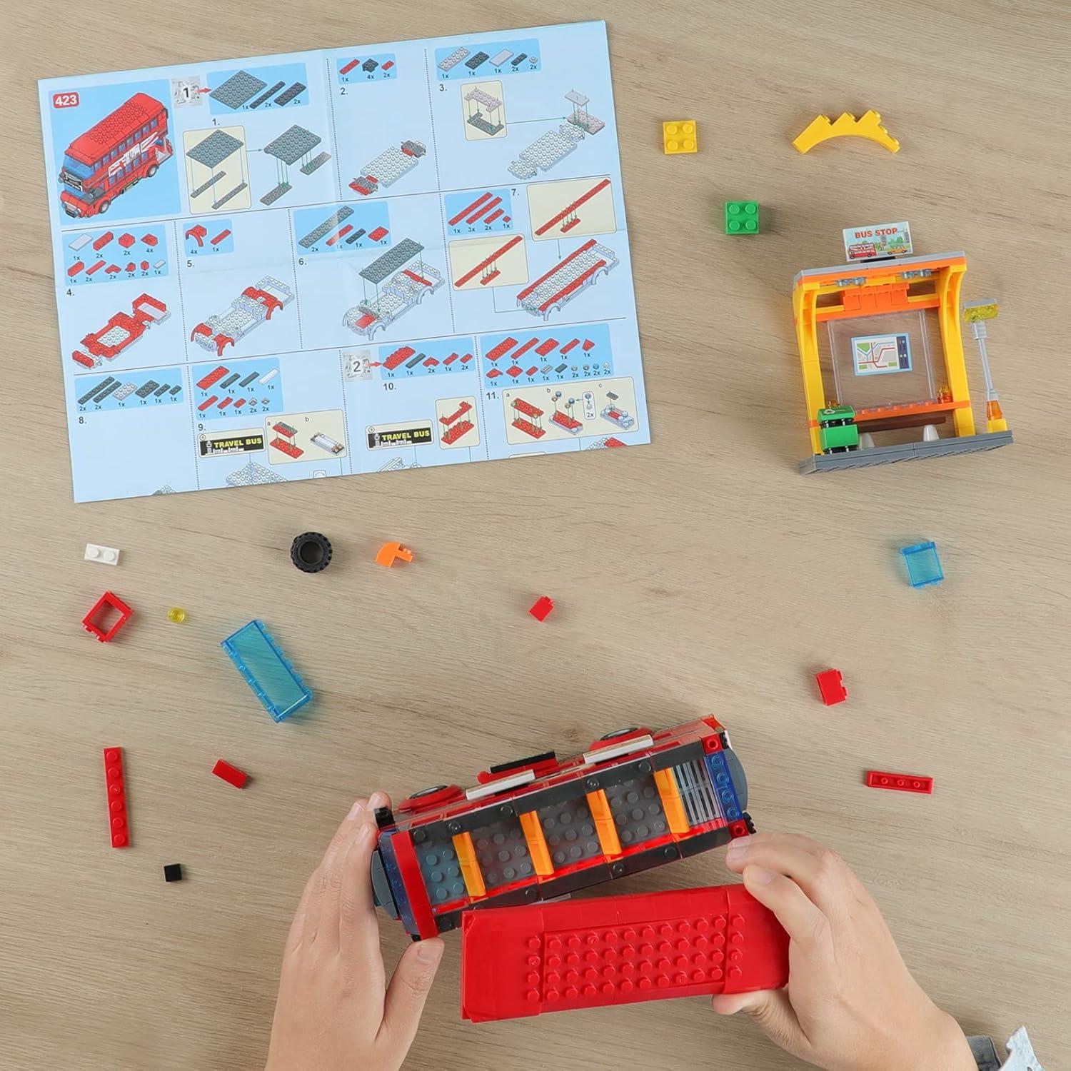 Conjunto de Bloques de Construcción Autobús de Londres 458 Pcs