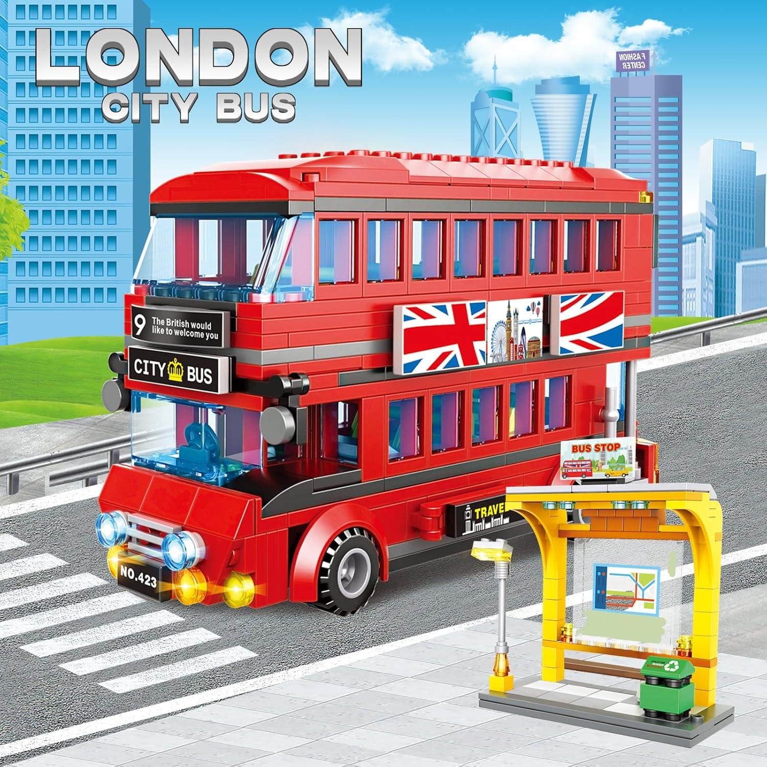 Conjunto de Bloques de Construcción Autobús de Londres 458 Pcs