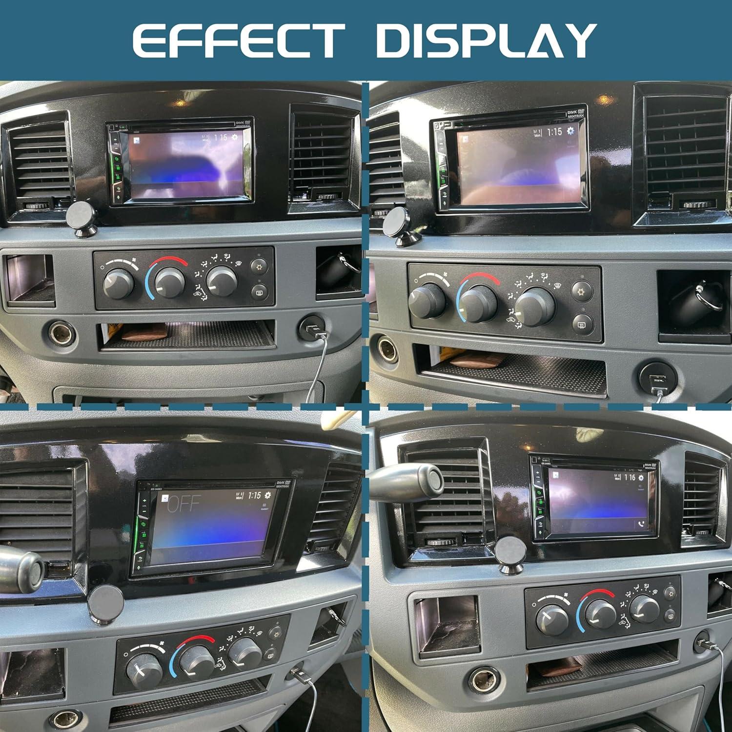 Kit Instalación Radio Doble Din KUAFU para Dodge Ram 2006-2009