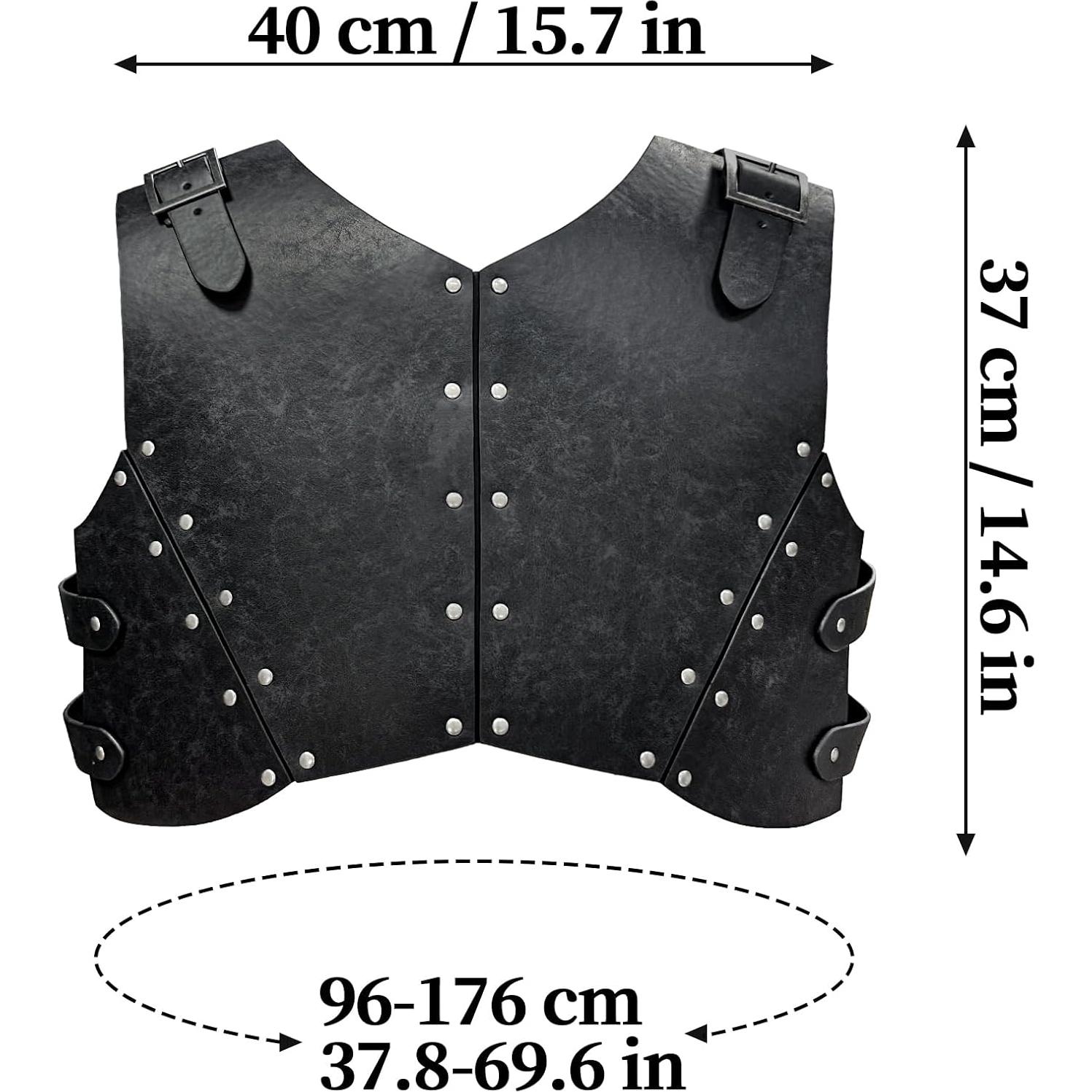 Armadura de Pecho de Cuero Sintético HiiFeuer Ajustable