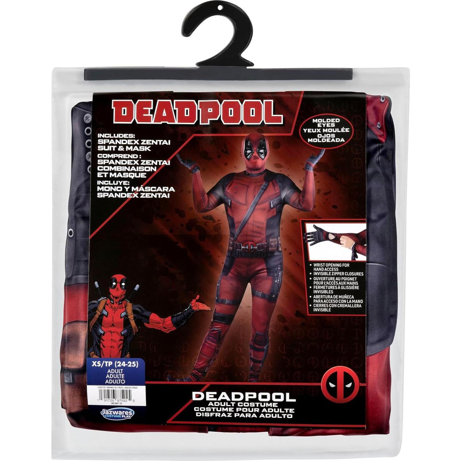 Disfraz Zentai Deluxe Marvel Deadpool Adulto Spandex