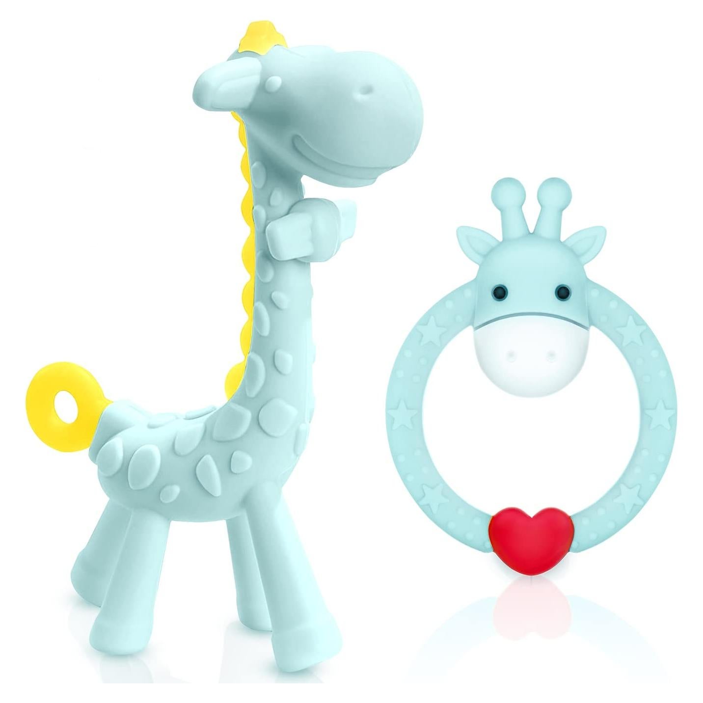 Mordedor de Silicona Jirafa Share&Care Azul para Bebés
