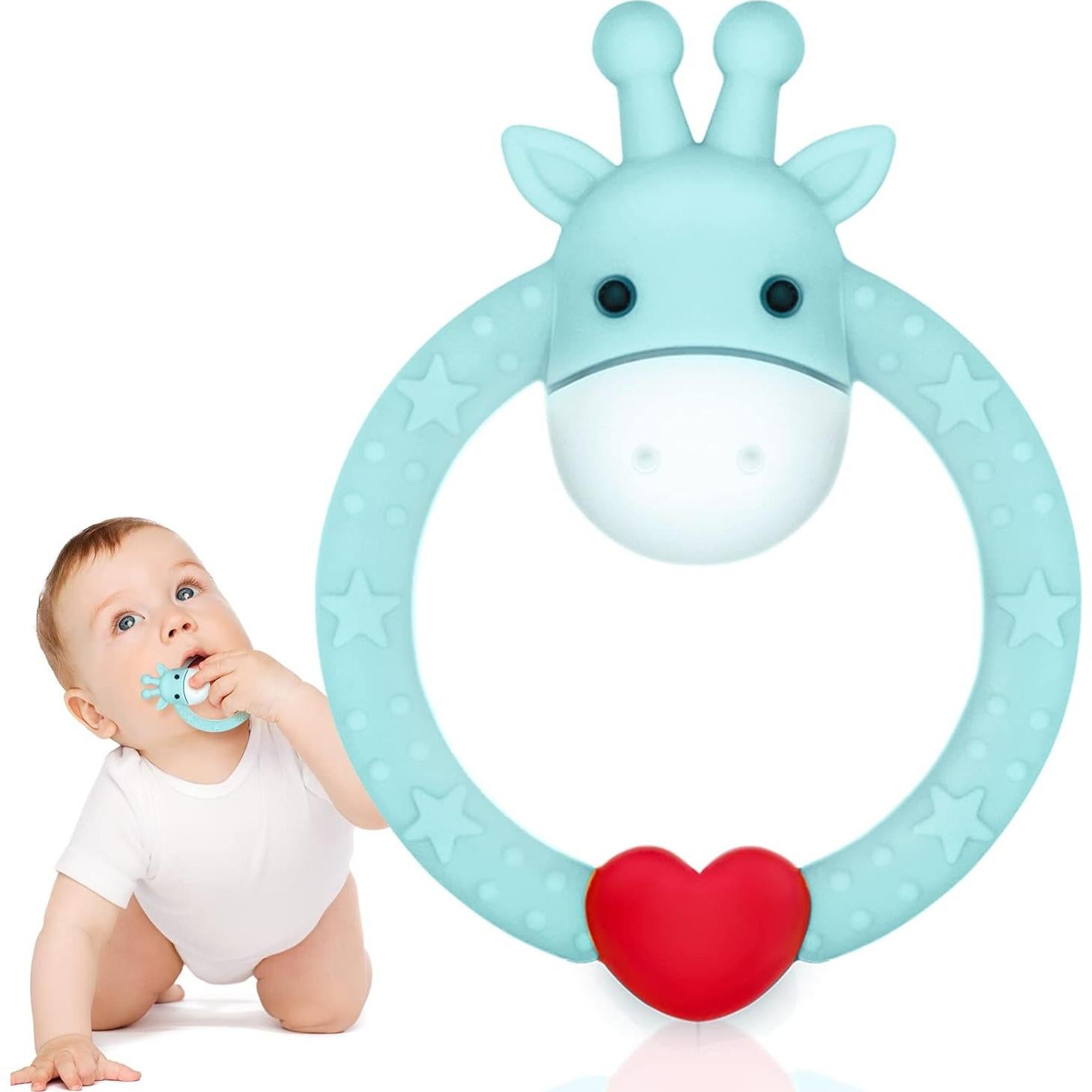 Mordedor de Silicona Jirafa Share&Care Azul para Bebés