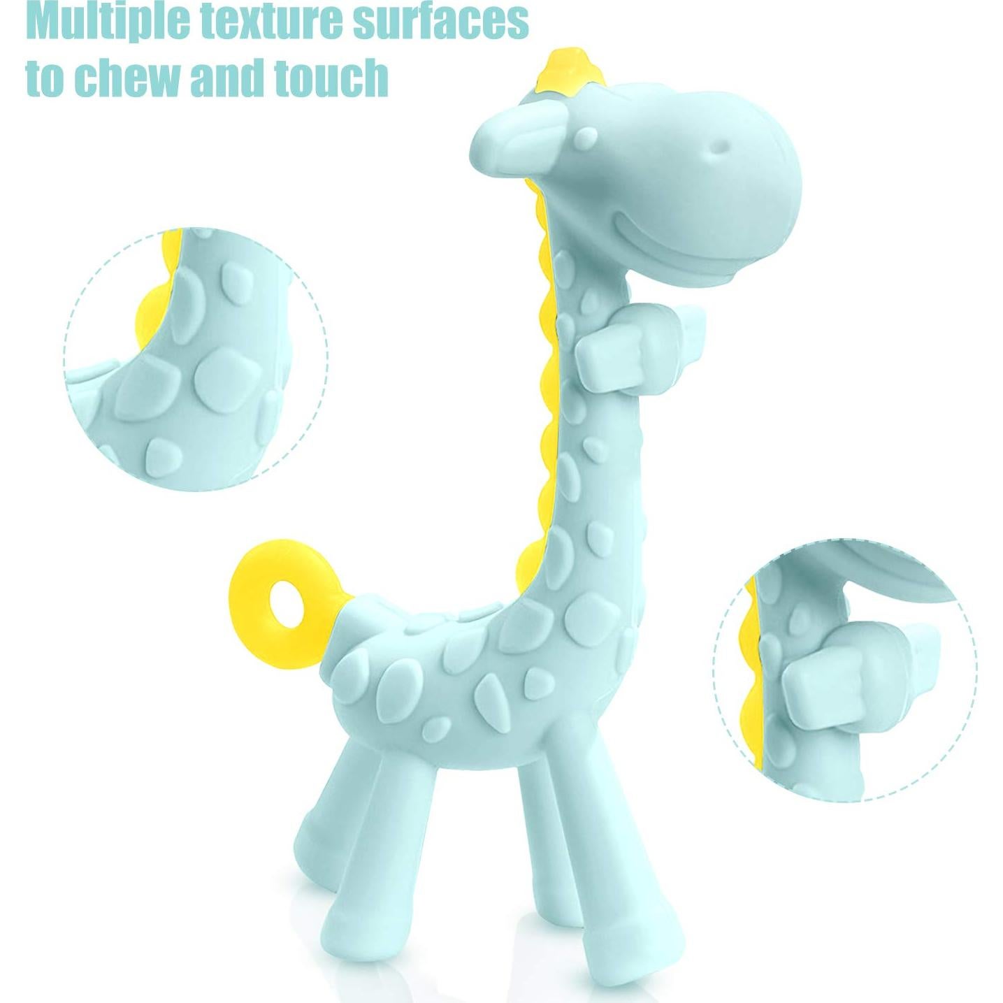 Mordedor de Silicona Jirafa Share&Care Azul para Bebés