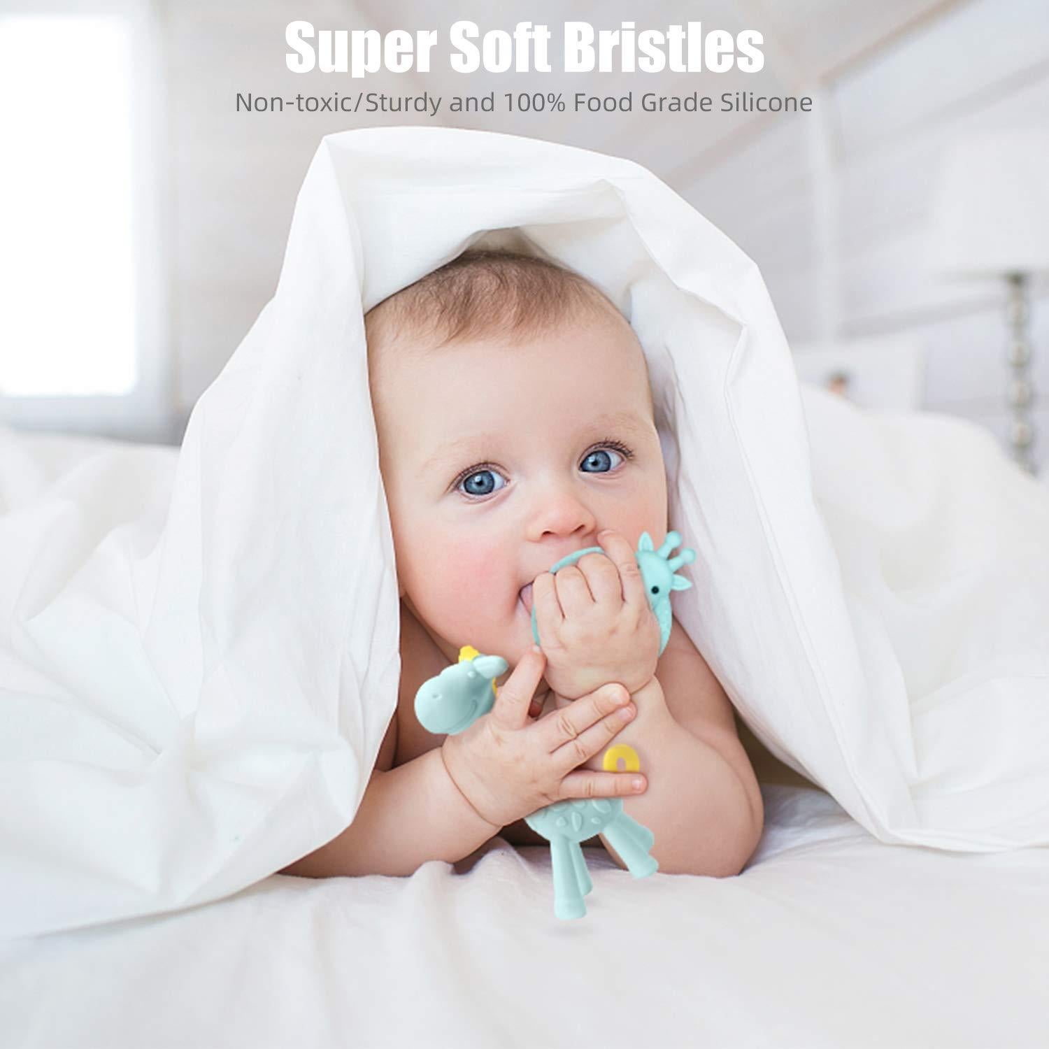 Mordedor de Silicona Jirafa Share&Care Azul para Bebés