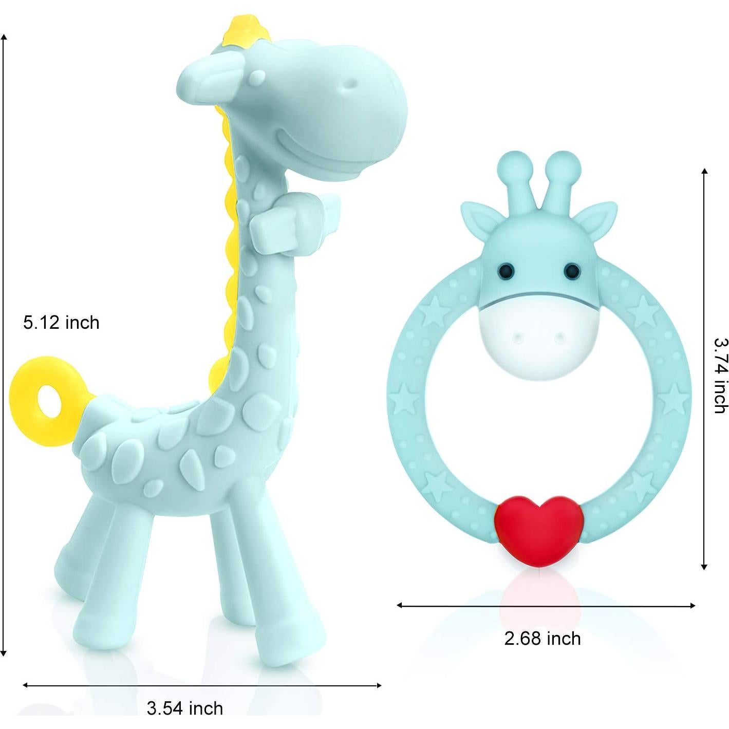 Mordedor de Silicona Jirafa Share&Care Azul para Bebés