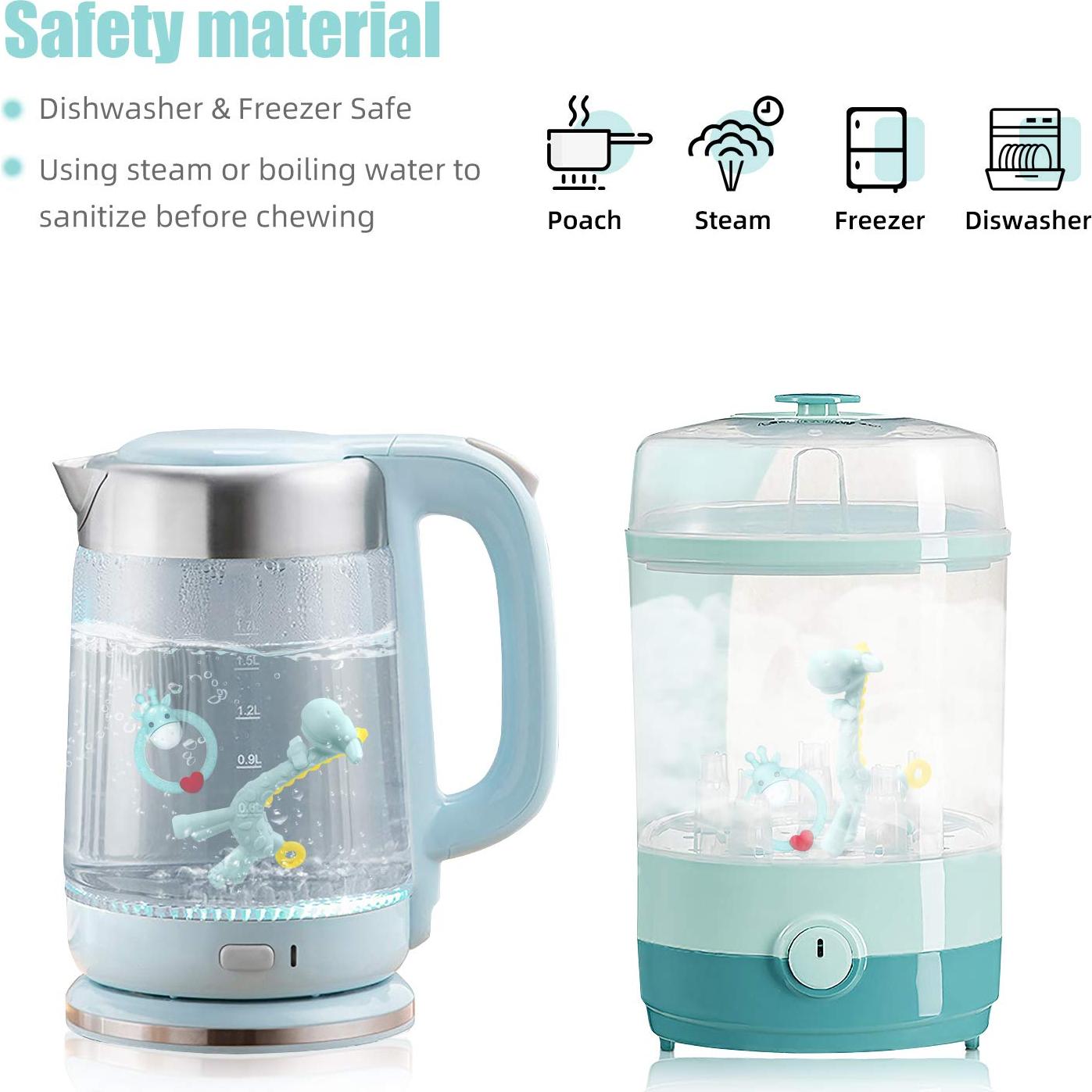 Mordedor de Silicona Jirafa Share&Care Azul para Bebés