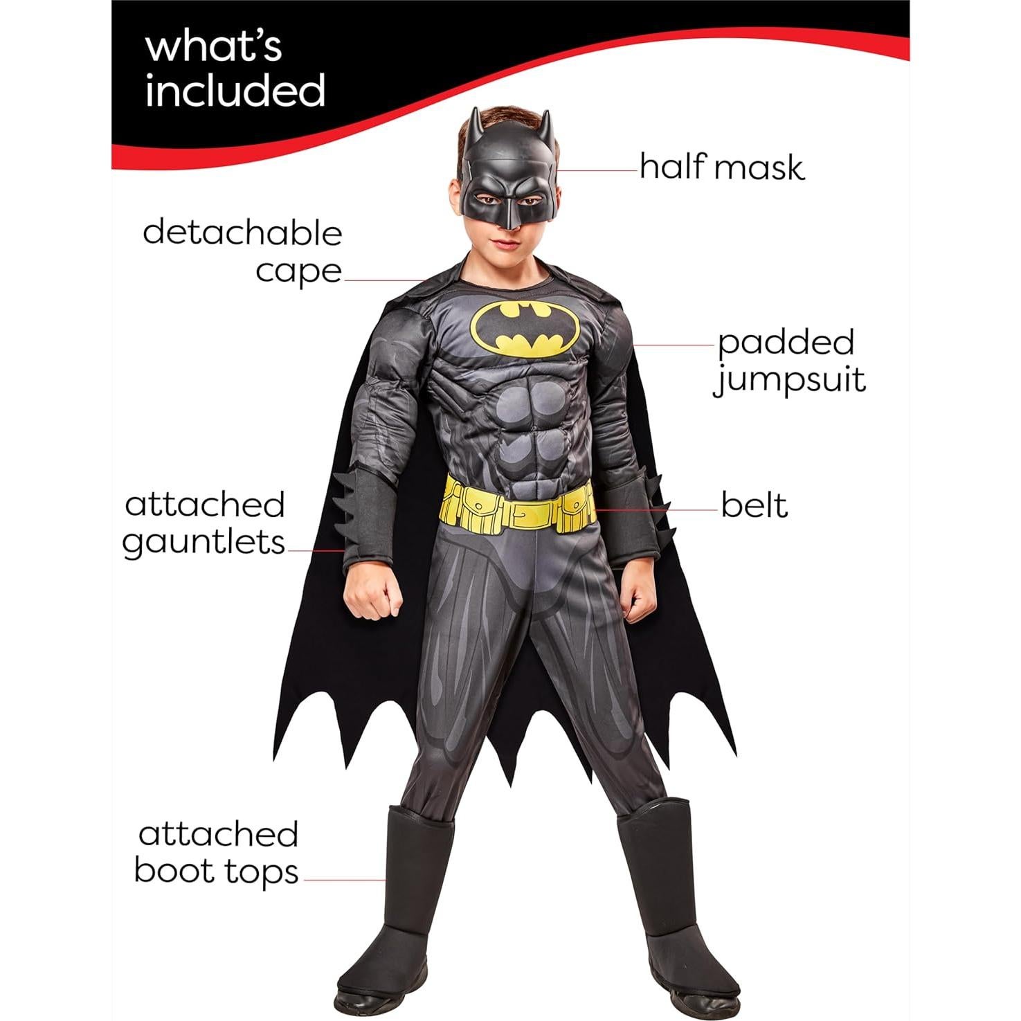 Disfraz Deluxe Batman Niños Rubie's 3D Capa y Máscara