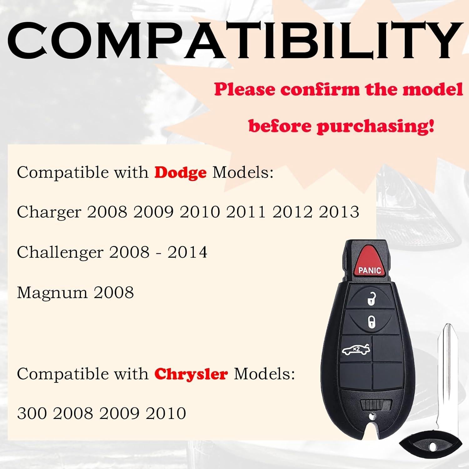 Control Remoto Sin Llave SUPALAND para Dodge y Chrysler