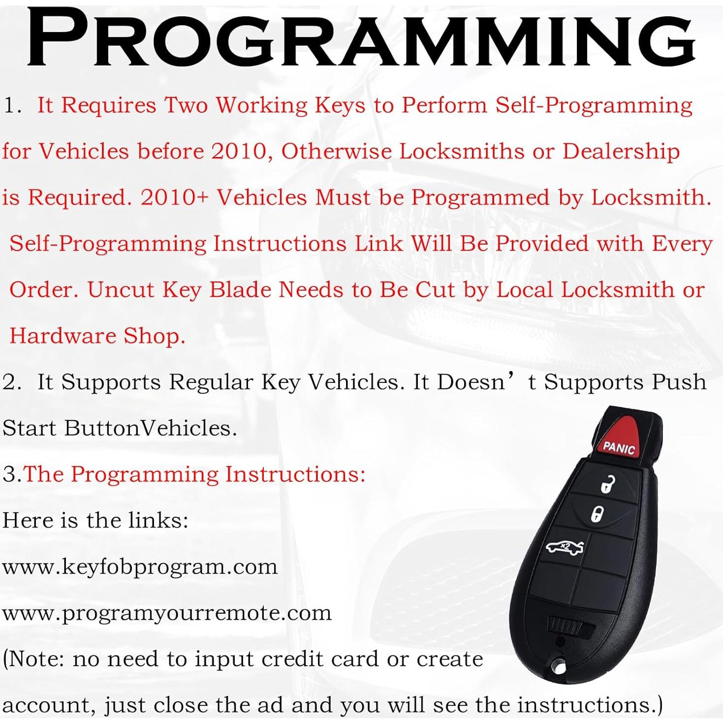 Control Remoto Sin Llave SUPALAND para Dodge y Chrysler