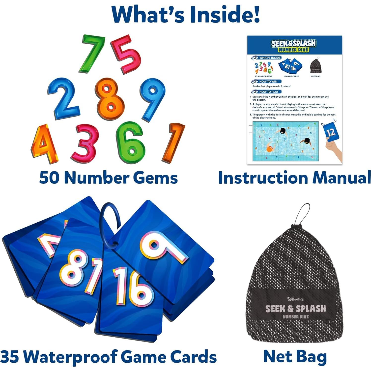 Juego de Buceo Skillmatics Busca y Salpica - 50 Gemas Coloridas