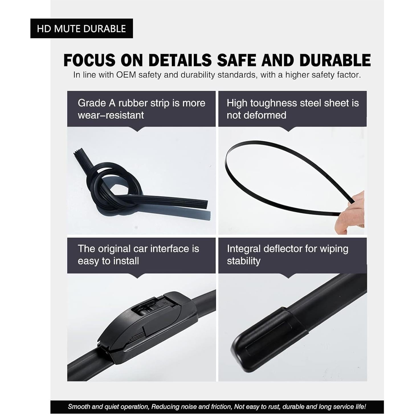 Limpiaparabrisas Silenciosos FAPIUO para Mercedes-Benz GLC