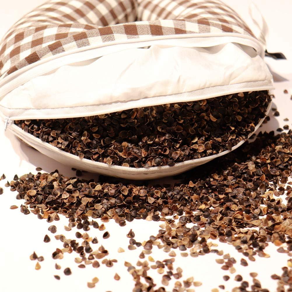 Almohada de Cuello Edomi de Trigo Sarraceno Ajustable 30x30 cm