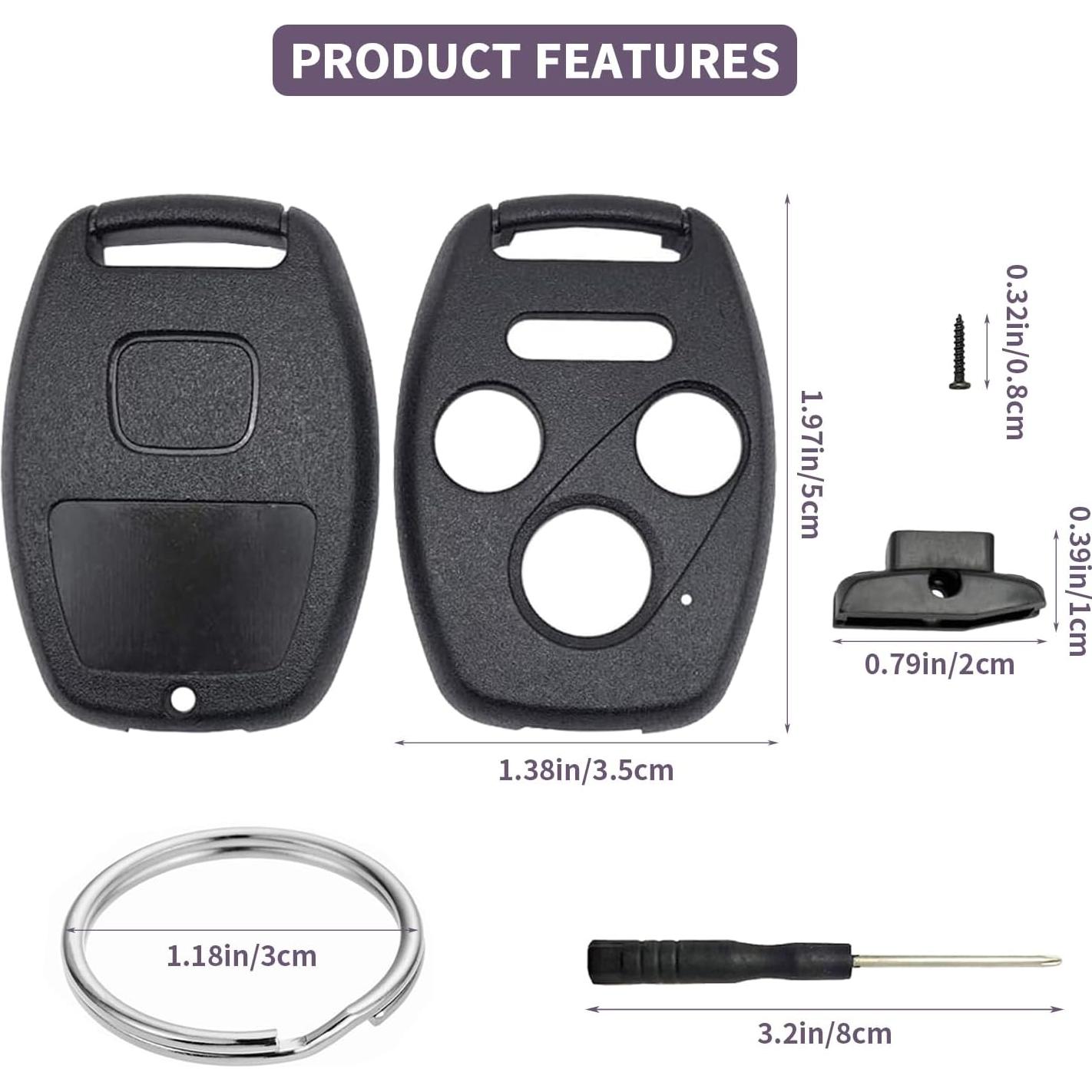 Funda de Llave Honda 4 Botones JJC87HNK02 ABS 6.4x3.5cm