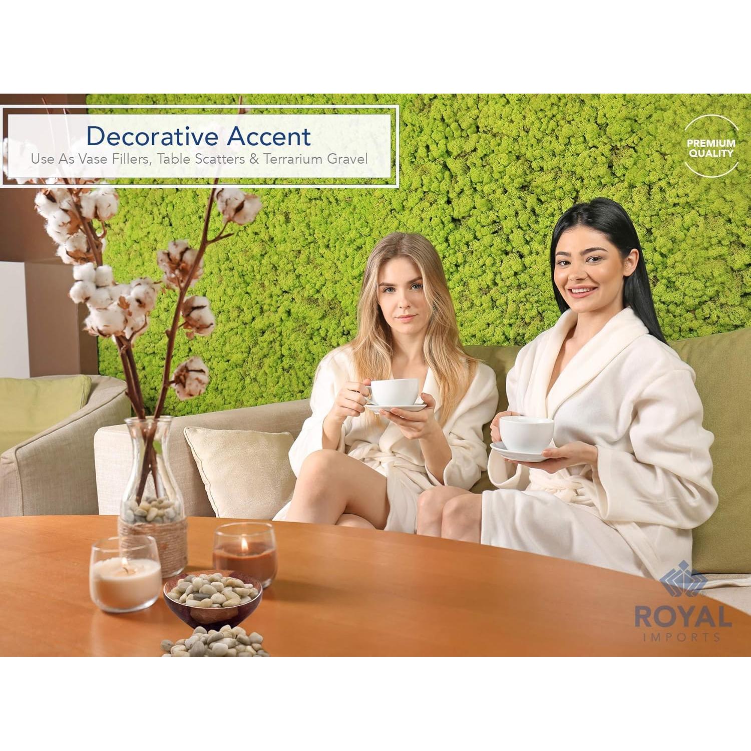 Piedras de Río Decorativas Royal Imports 2.27kg - Claro