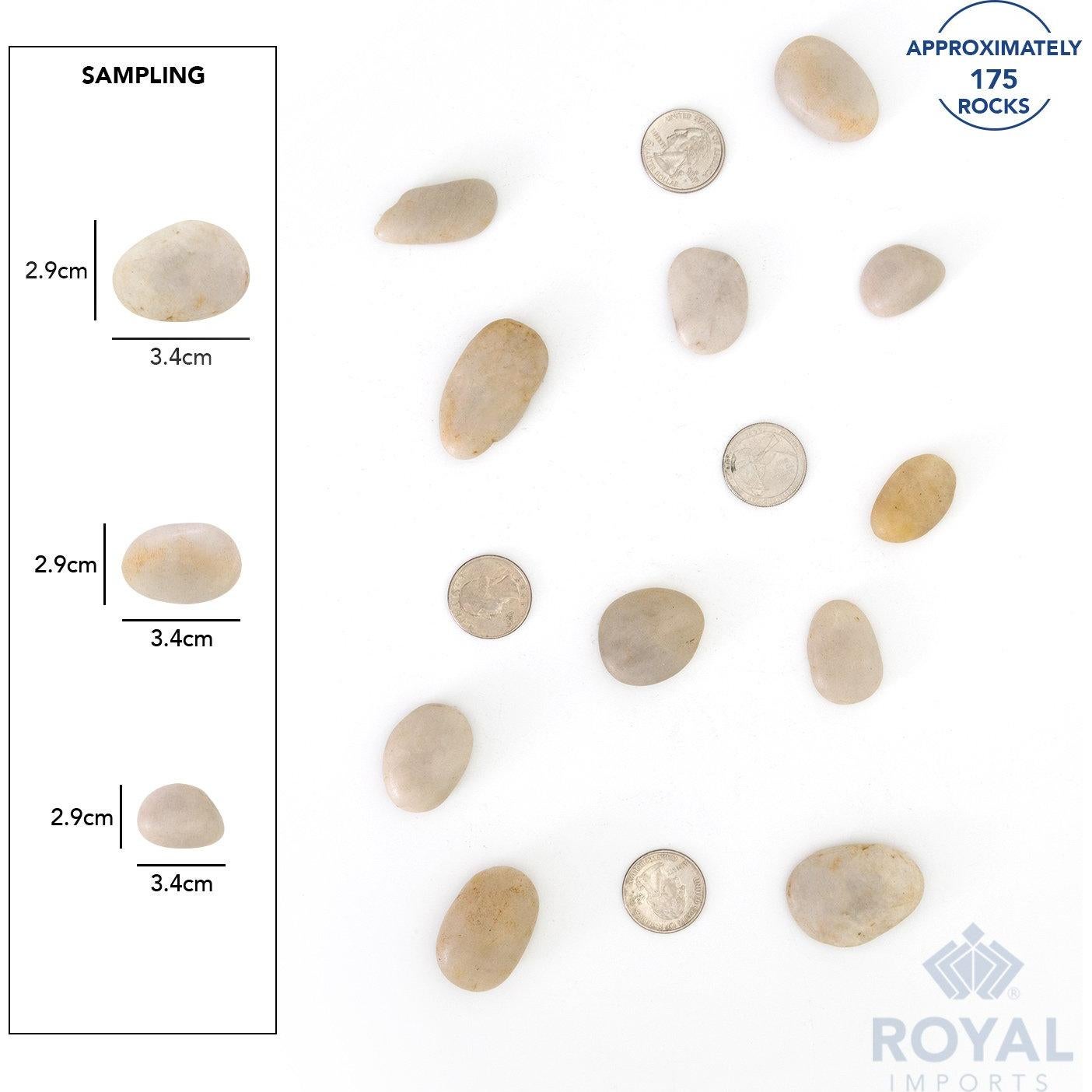 Piedras de Río Decorativas Royal Imports 2.27kg - Claro