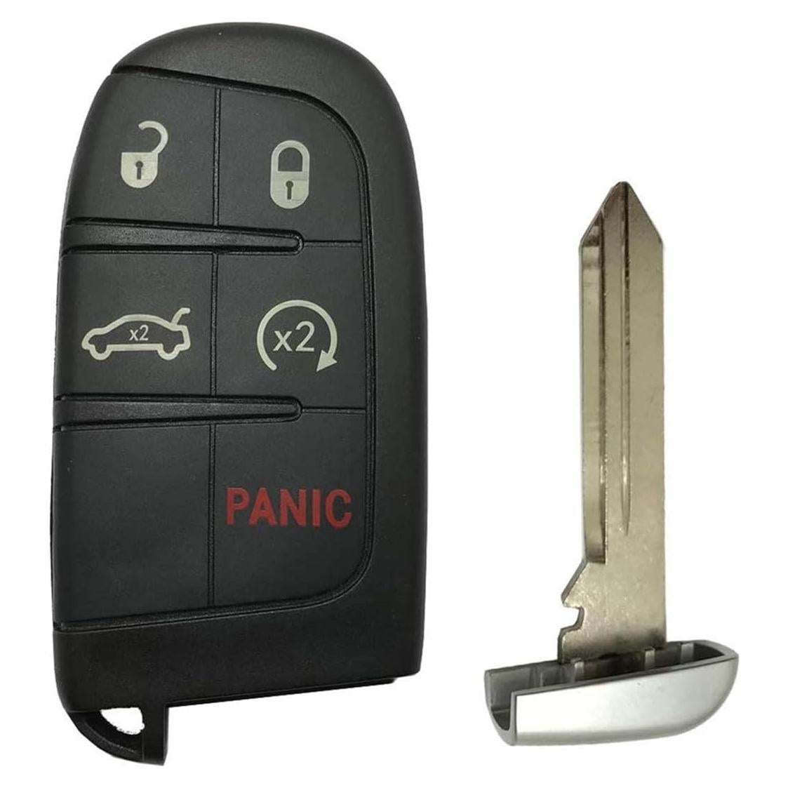 Funda de llave inteligente ALIWEI 5 botones para Dodge Jeep