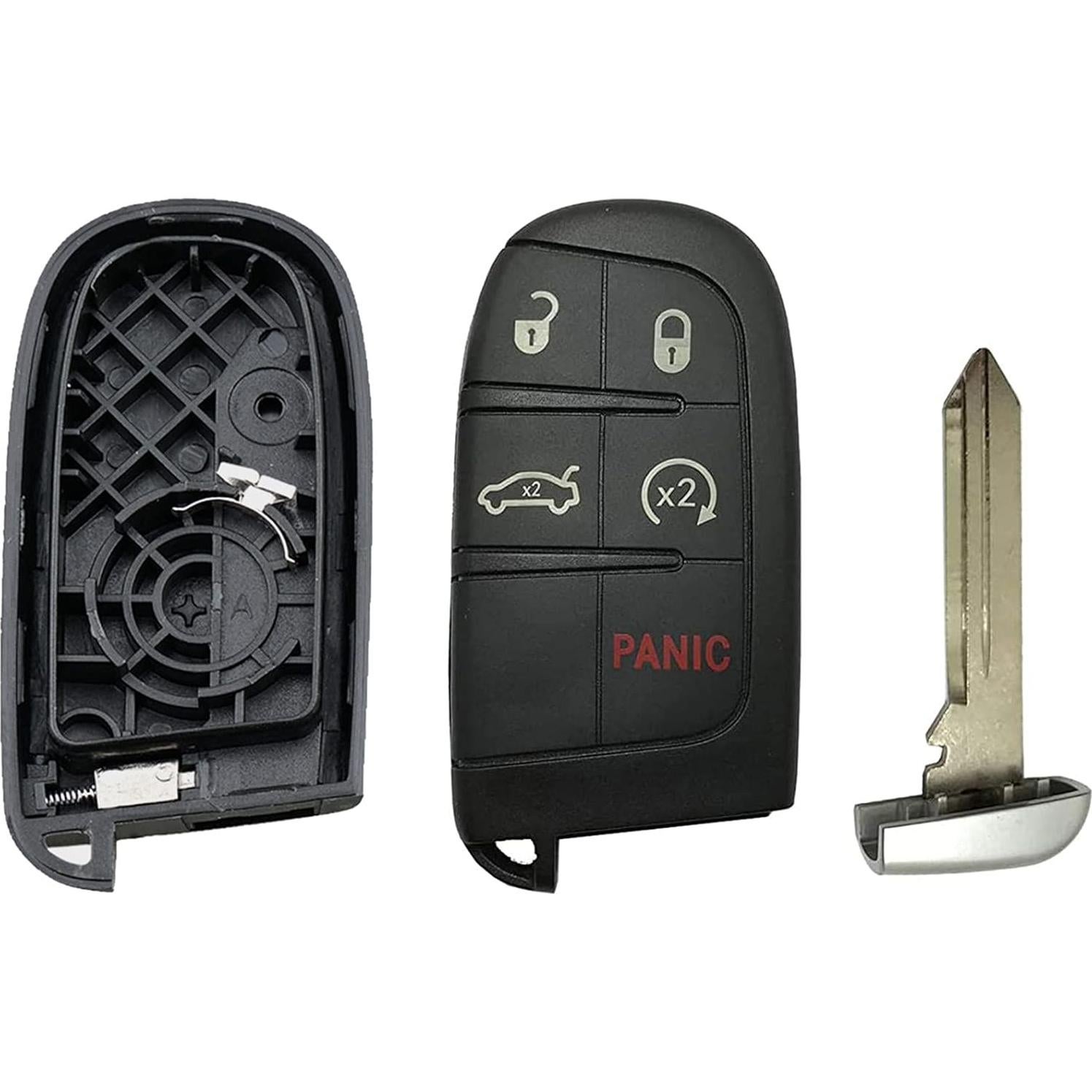 Funda de llave inteligente ALIWEI 5 botones para Dodge Jeep