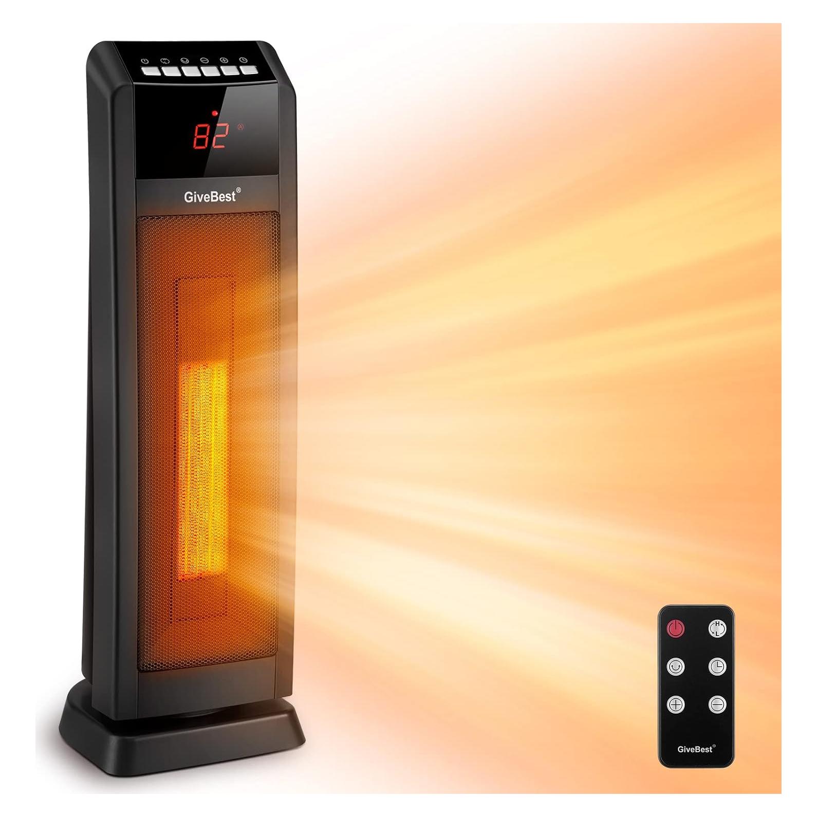 Calentador de Espacio GiveBest Torre 2.77 kg 300 m² Control Remoto