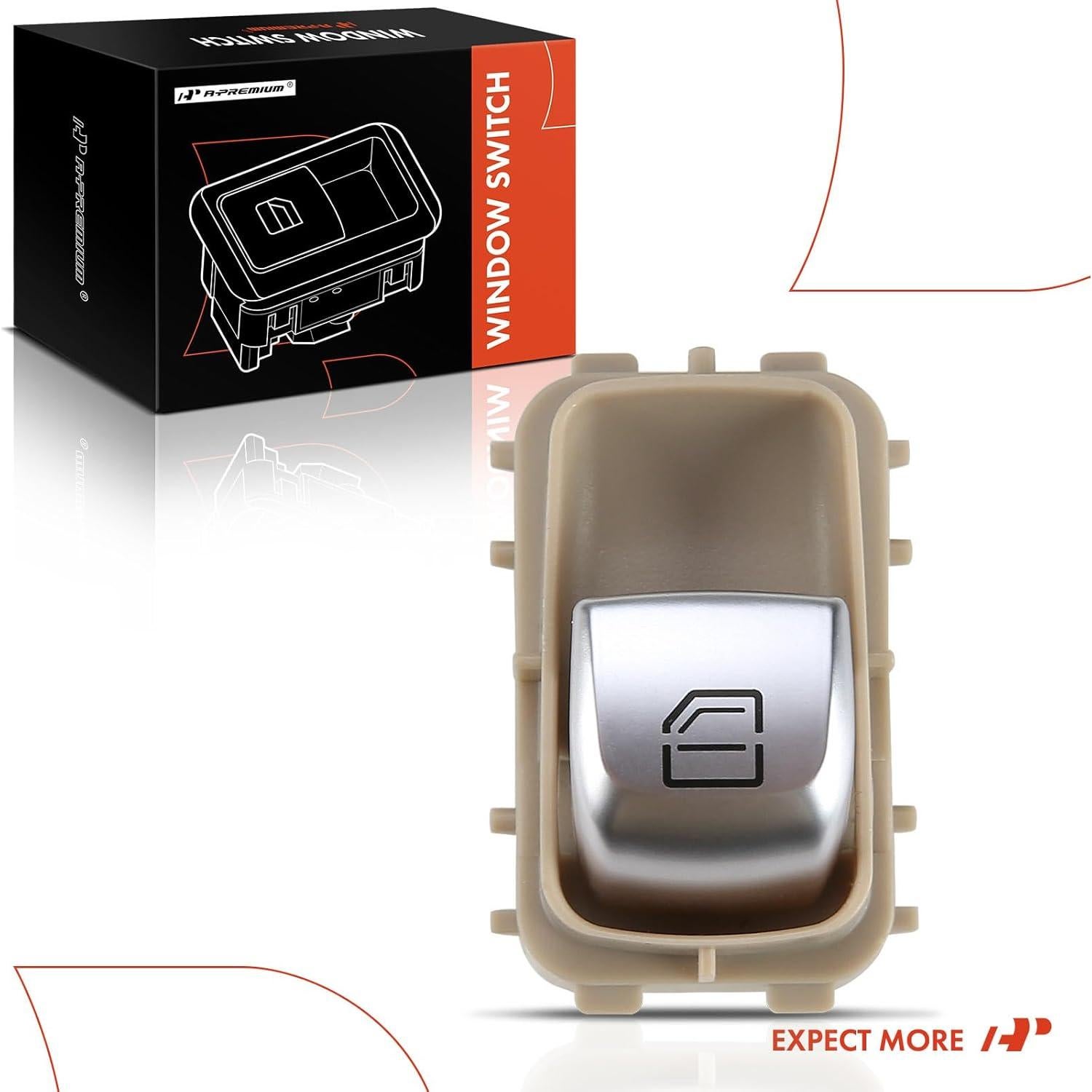 Interruptor Ventana Eléctrica A-Premium Beige para Mercedes-Benz