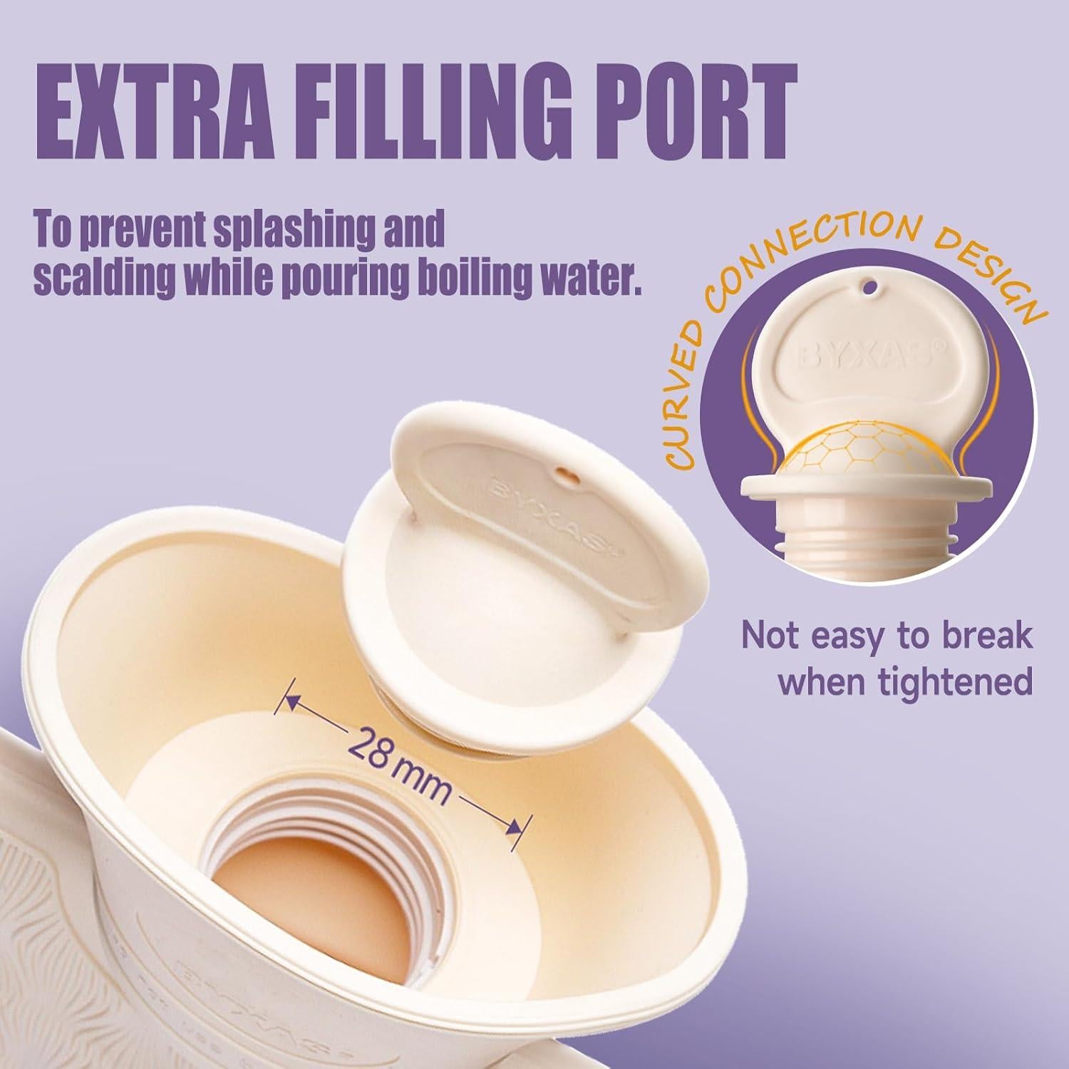 Botella de Agua Caliente 2L BYXAS con Funda Azul para Alivio del Dolor