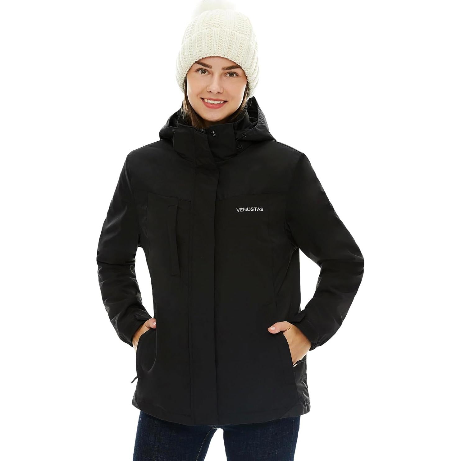 Chaqueta Calentada 3-en-1 Venustas para Mujeres Impermeable