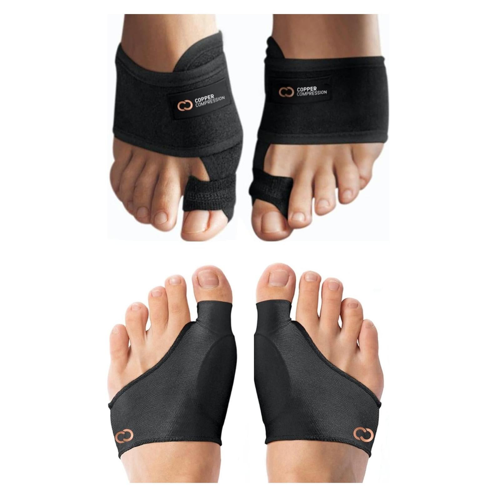 Kit de Alivio para Juanetes Compresión de Cobre - 2 Pares