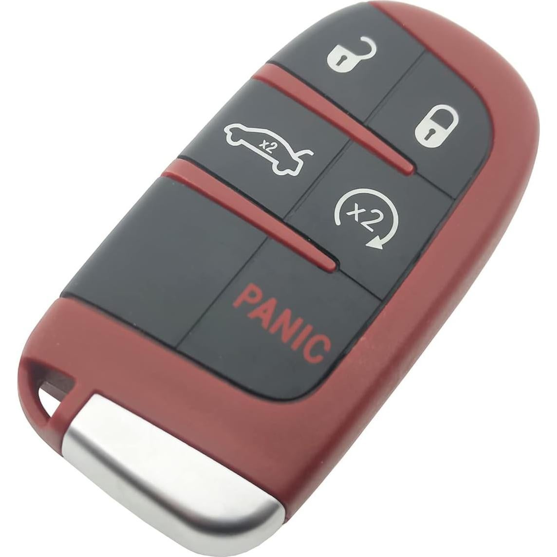 Cubierta de llave 5 botones Horande para Dodge y Jeep Roja