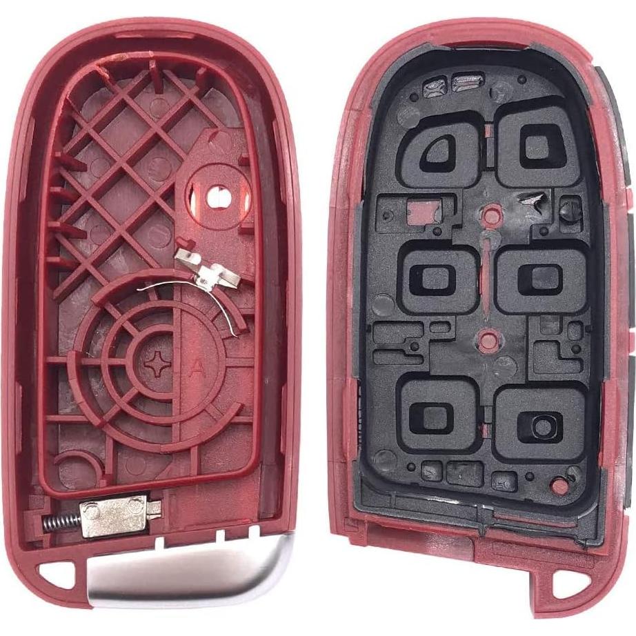 Cubierta de llave 5 botones Horande para Dodge y Jeep Roja