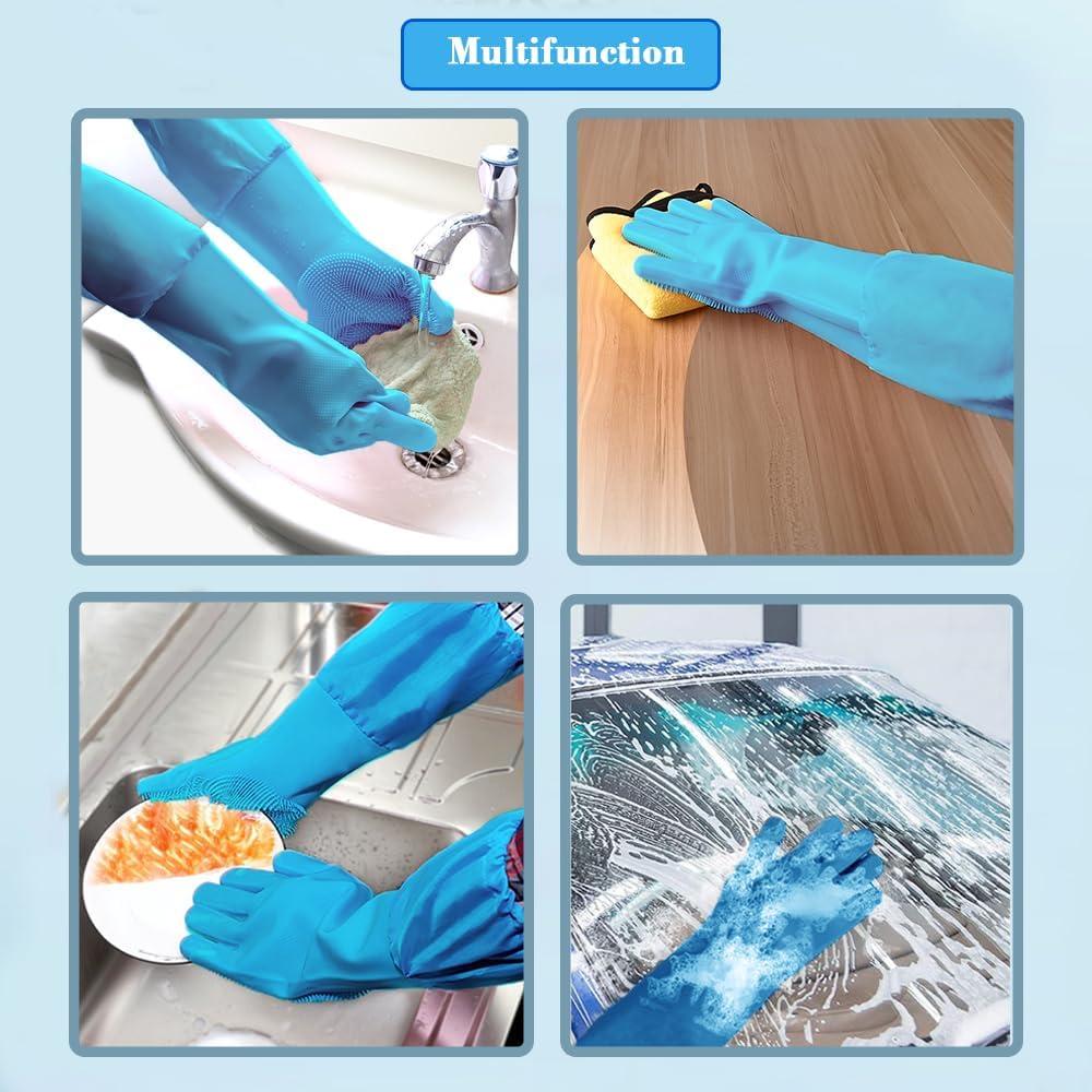 Guantes de Aseo para Mascotas 1TO3GO Azul - Silicona Resistente