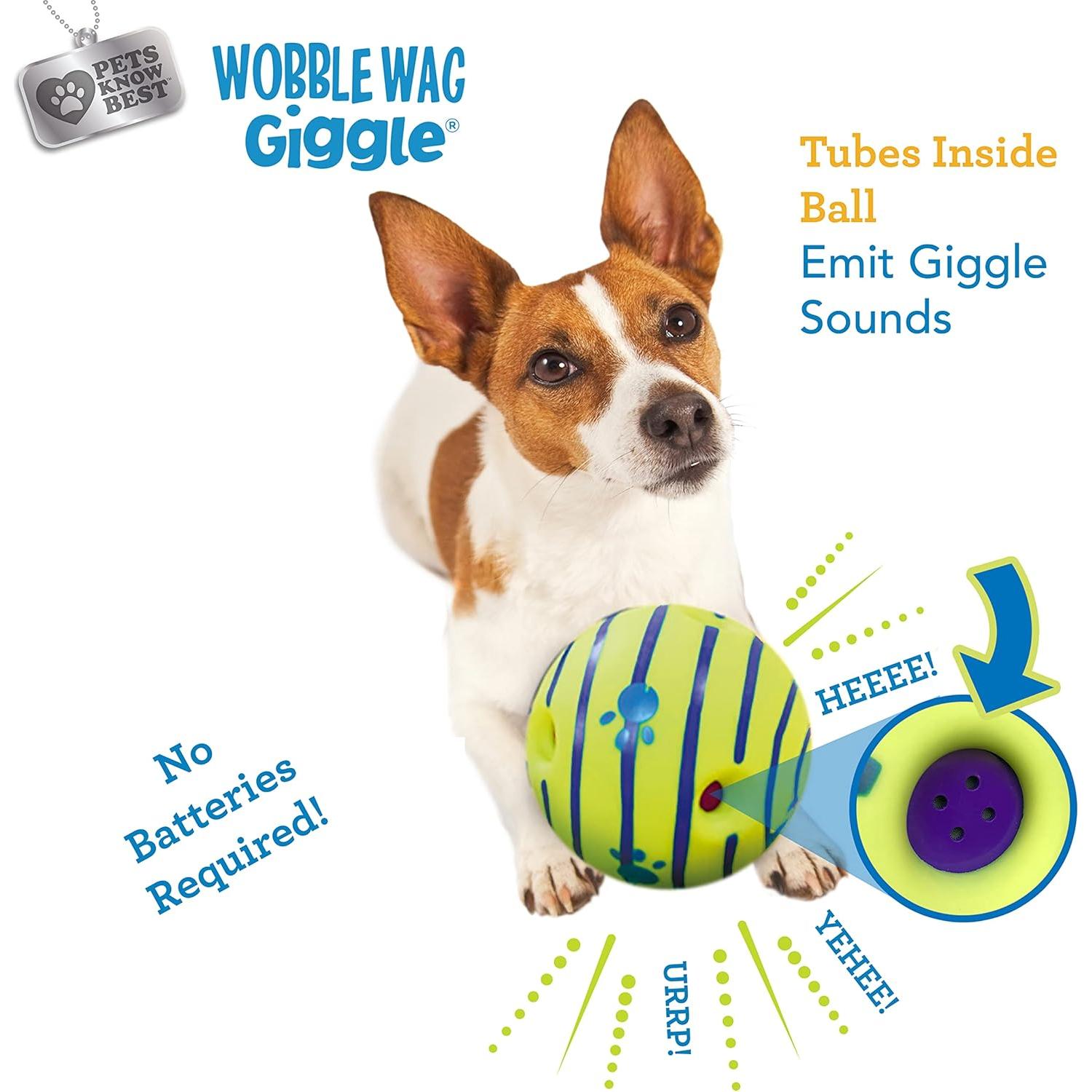 Wobble Wag Giggle Ball 2 Paquete - Juguete Interactivo para Perros